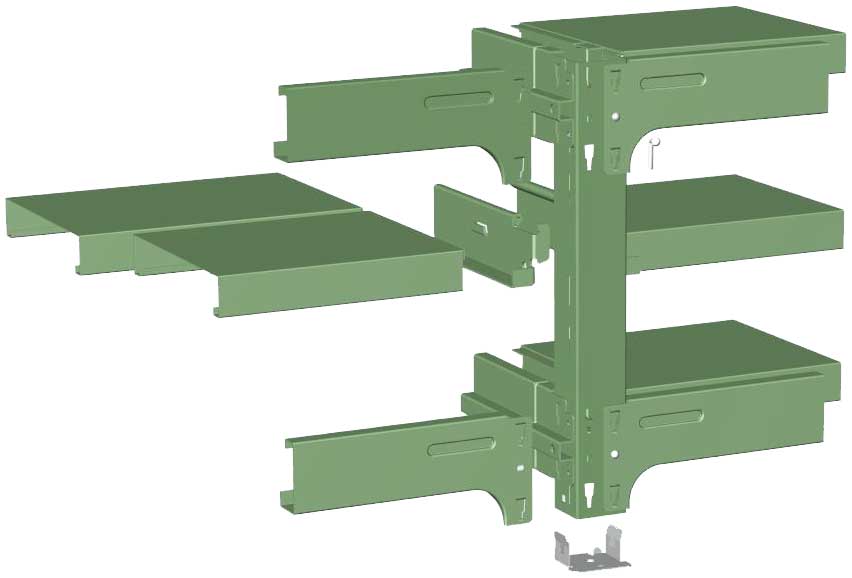 ボルトレス中量ラック 300Kg/段 | 作業のミカタ.com（山金工業）