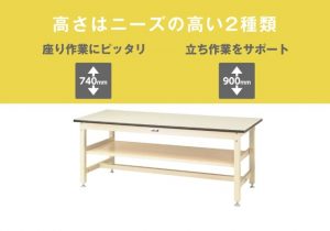 ワークテーブル800シリーズ中間棚付