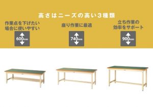 ワークテーブルスーパータイプ固定式H740mm