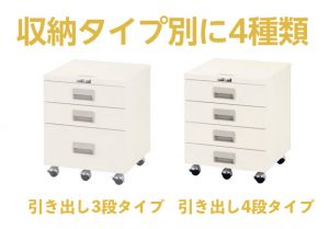 ワークテーブル150シリーズ専用キャビネットワゴン付き