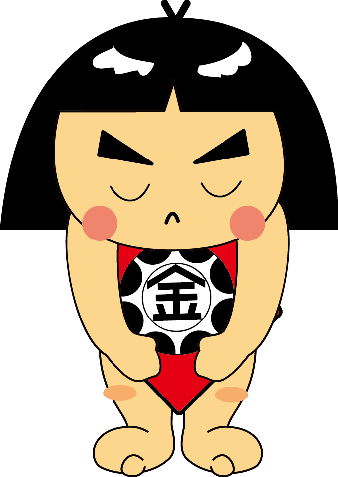 山金太郎がお辞儀している
