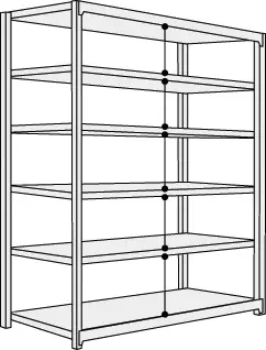 ボルトレス中量ラック（500kg ／段）