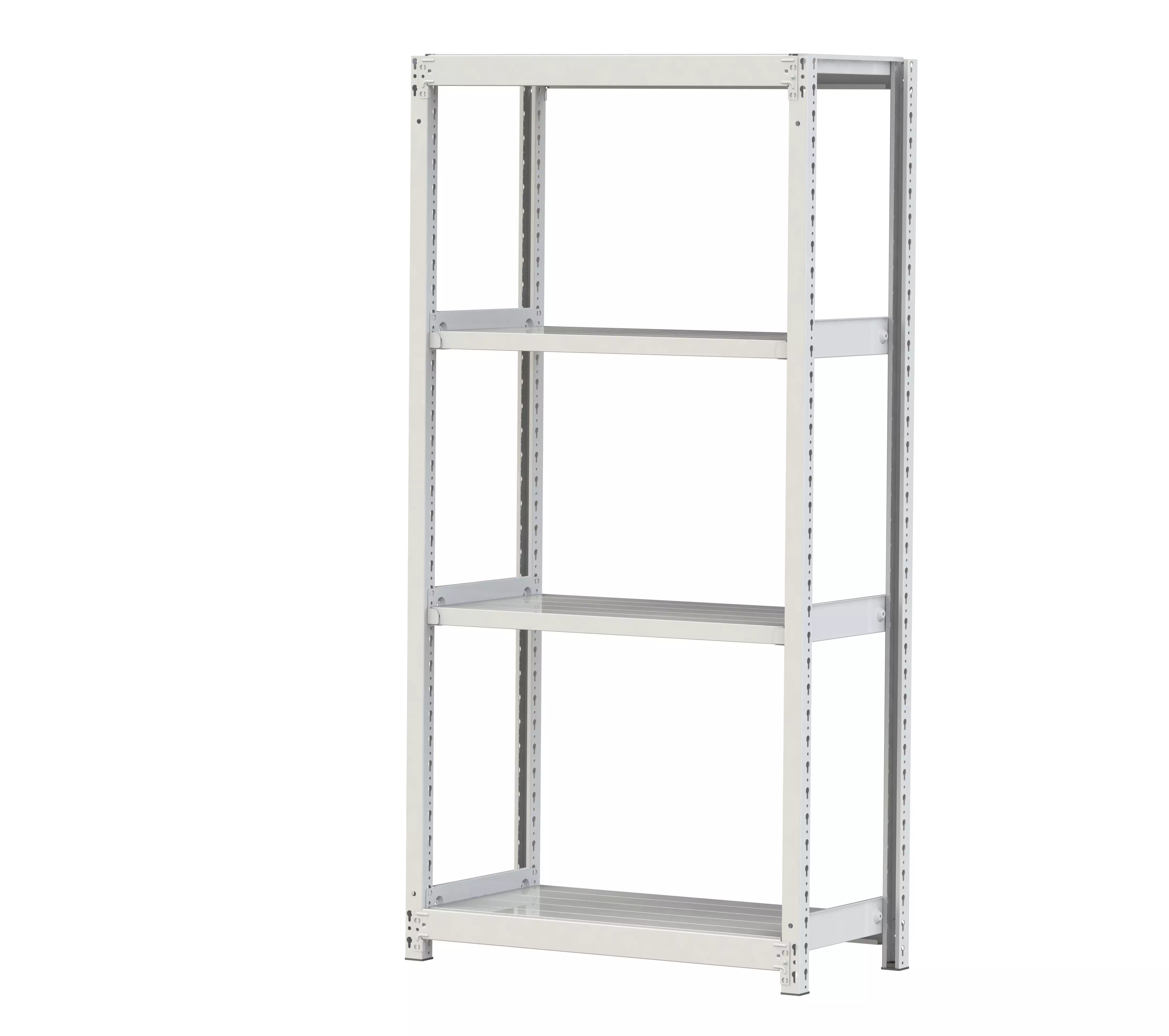 ボルトレス軽中量ラック（200kg ／段） 単体 2S6345-4W | 200㎏／段