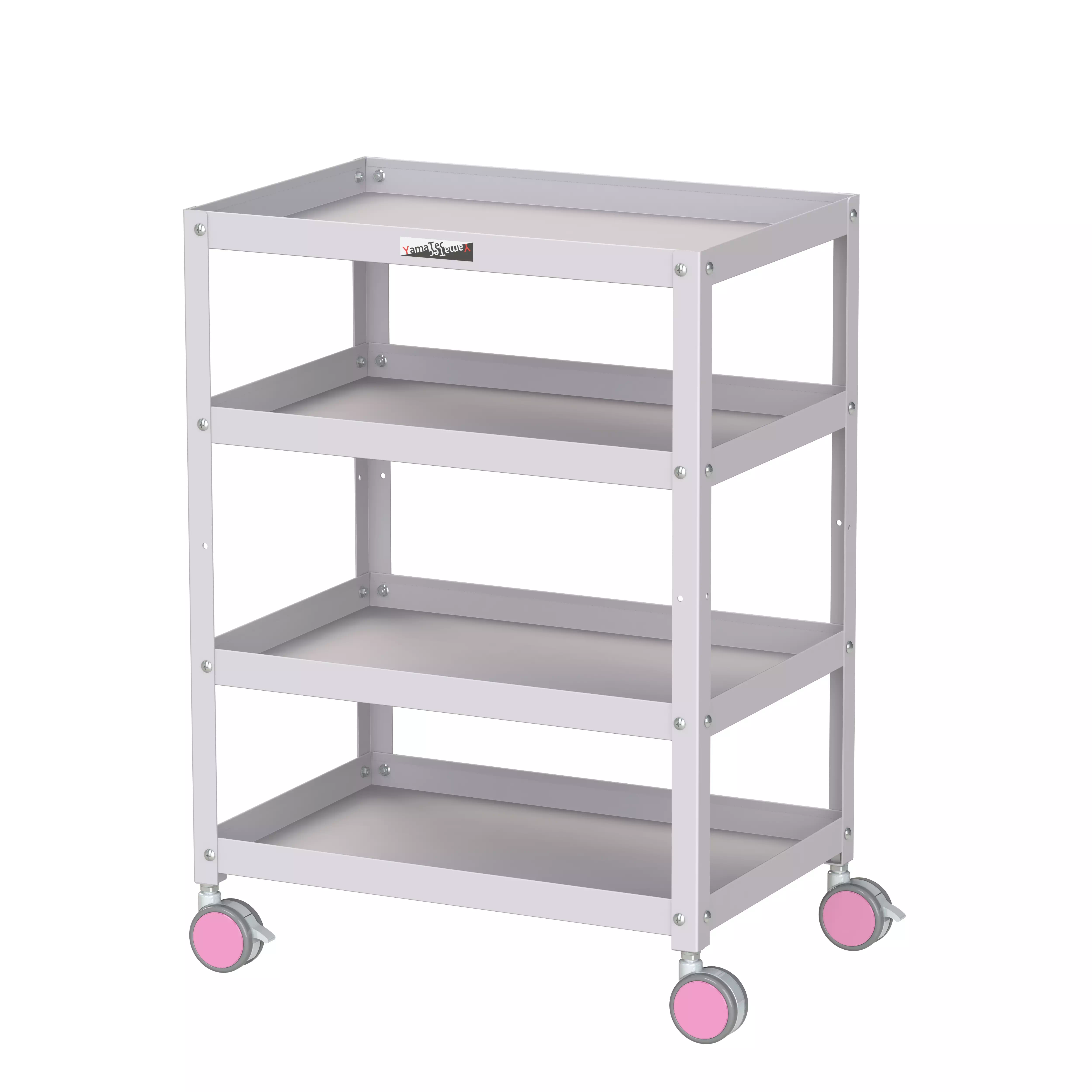 色彩ワゴン(ウレタン巻双輪キャスター)