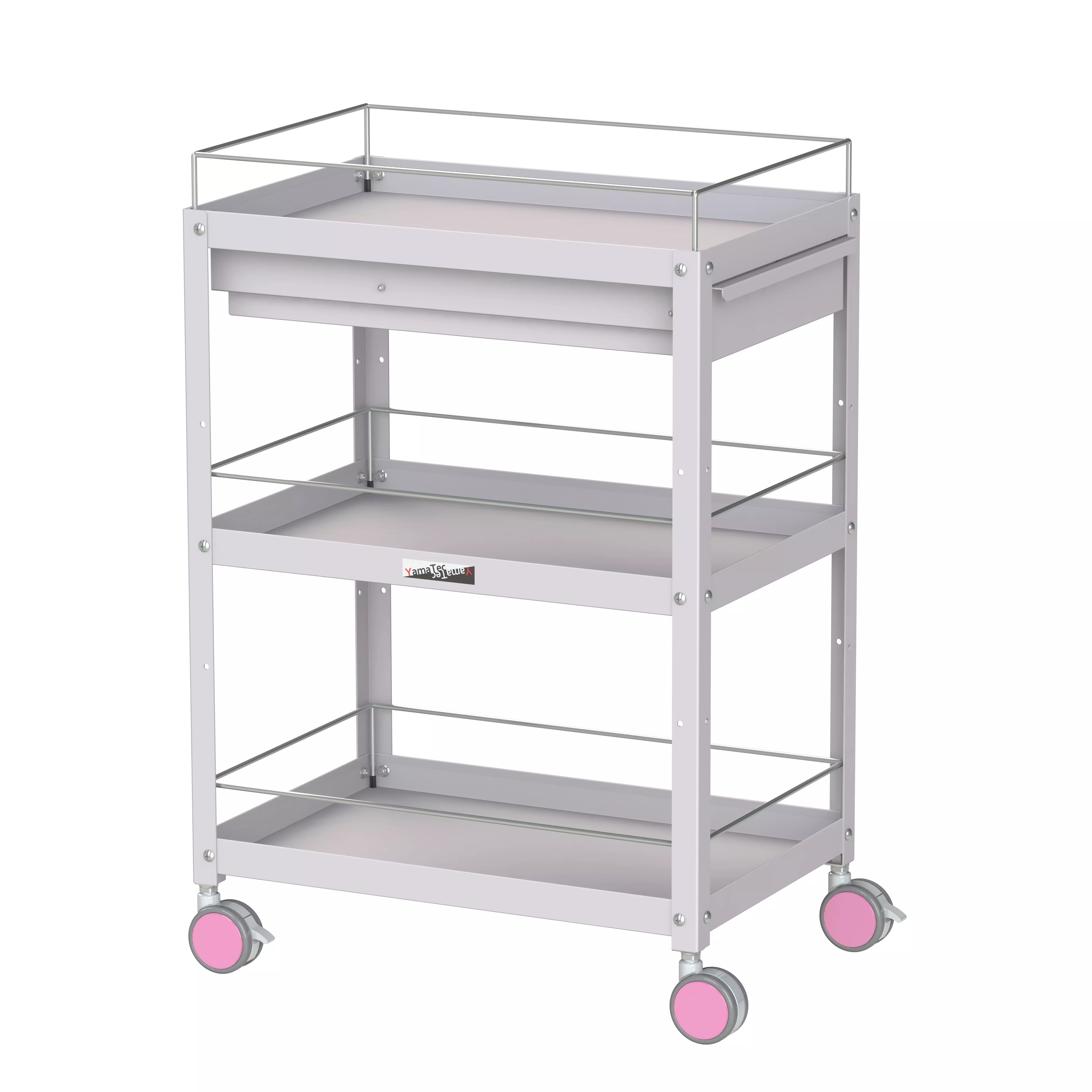 色彩ワゴン(ウレタン巻双輪キャスター)