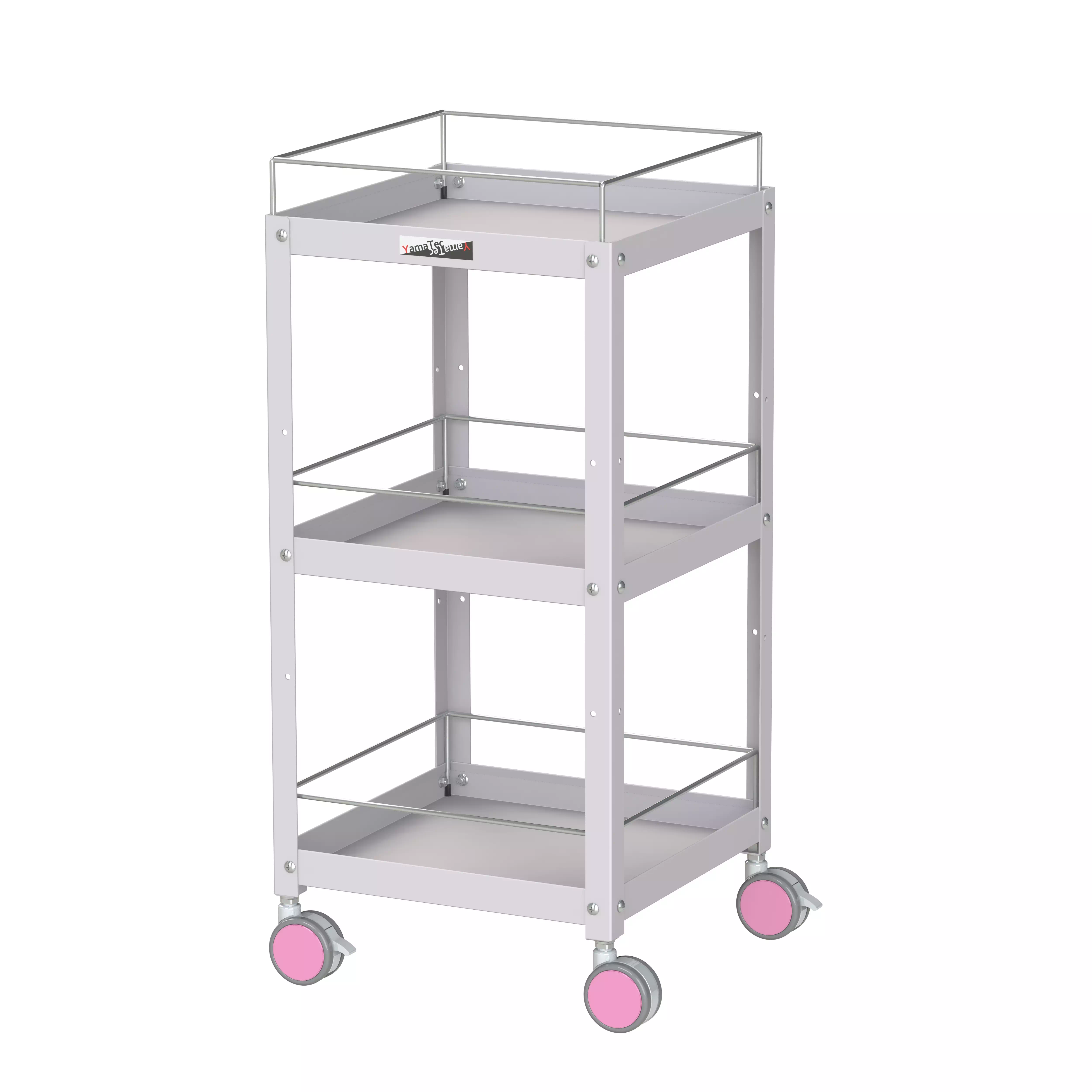 色彩ワゴン(ウレタン巻双輪キャスター)