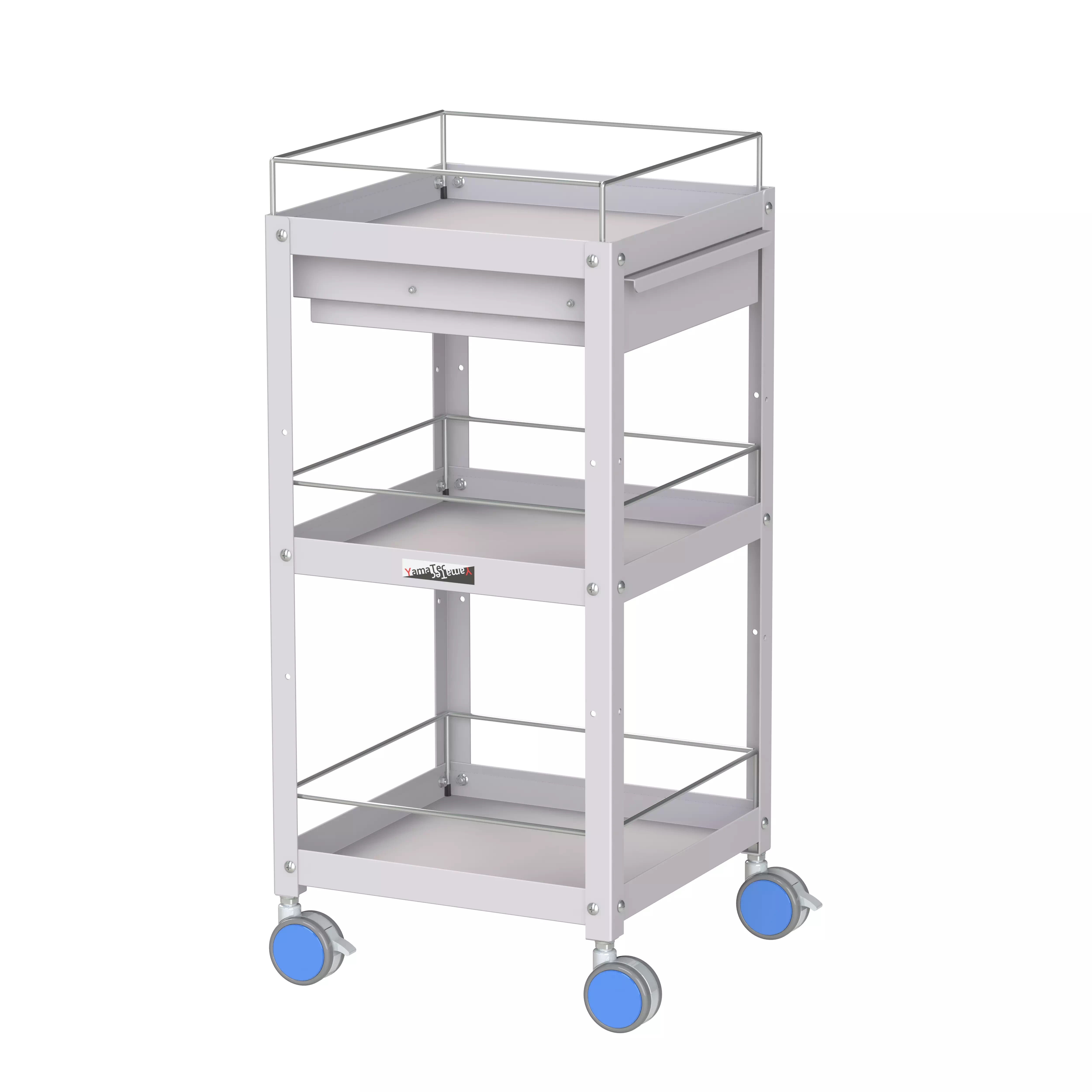 色彩ワゴン(ウレタン巻双輪キャスター)