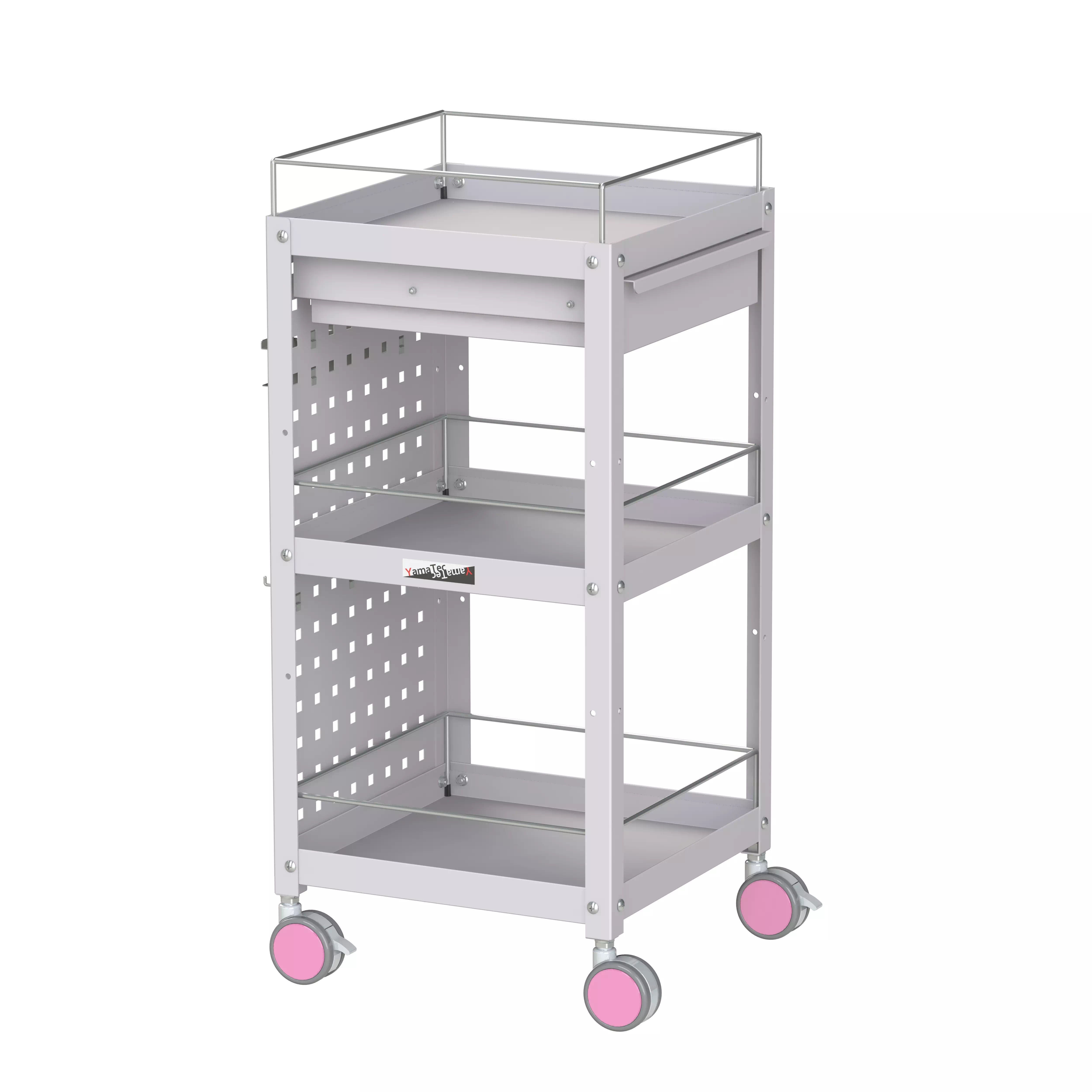 色彩ワゴン（ウレタン巻双輪キャスター）