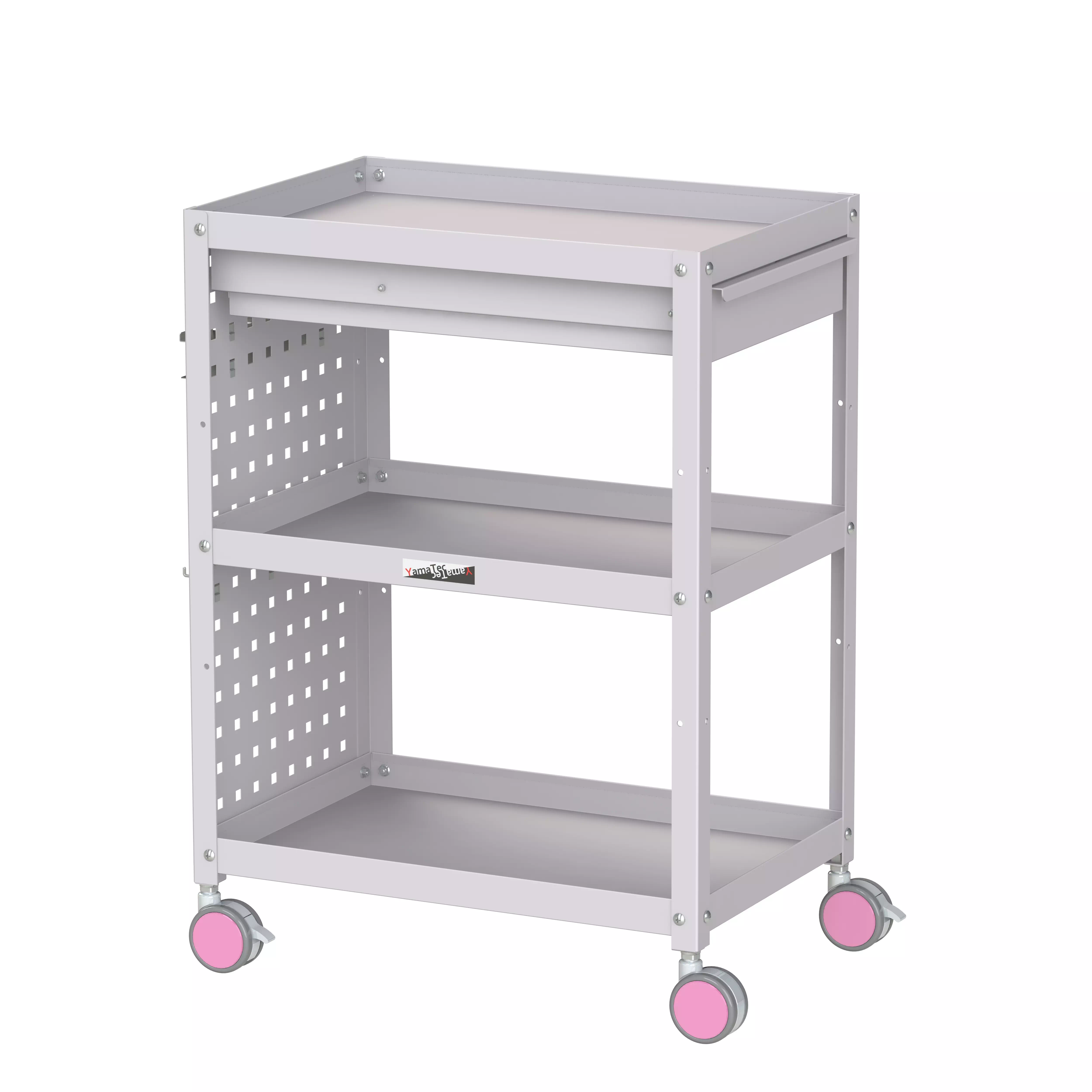 色彩ワゴン(ウレタン巻双輪キャスター)