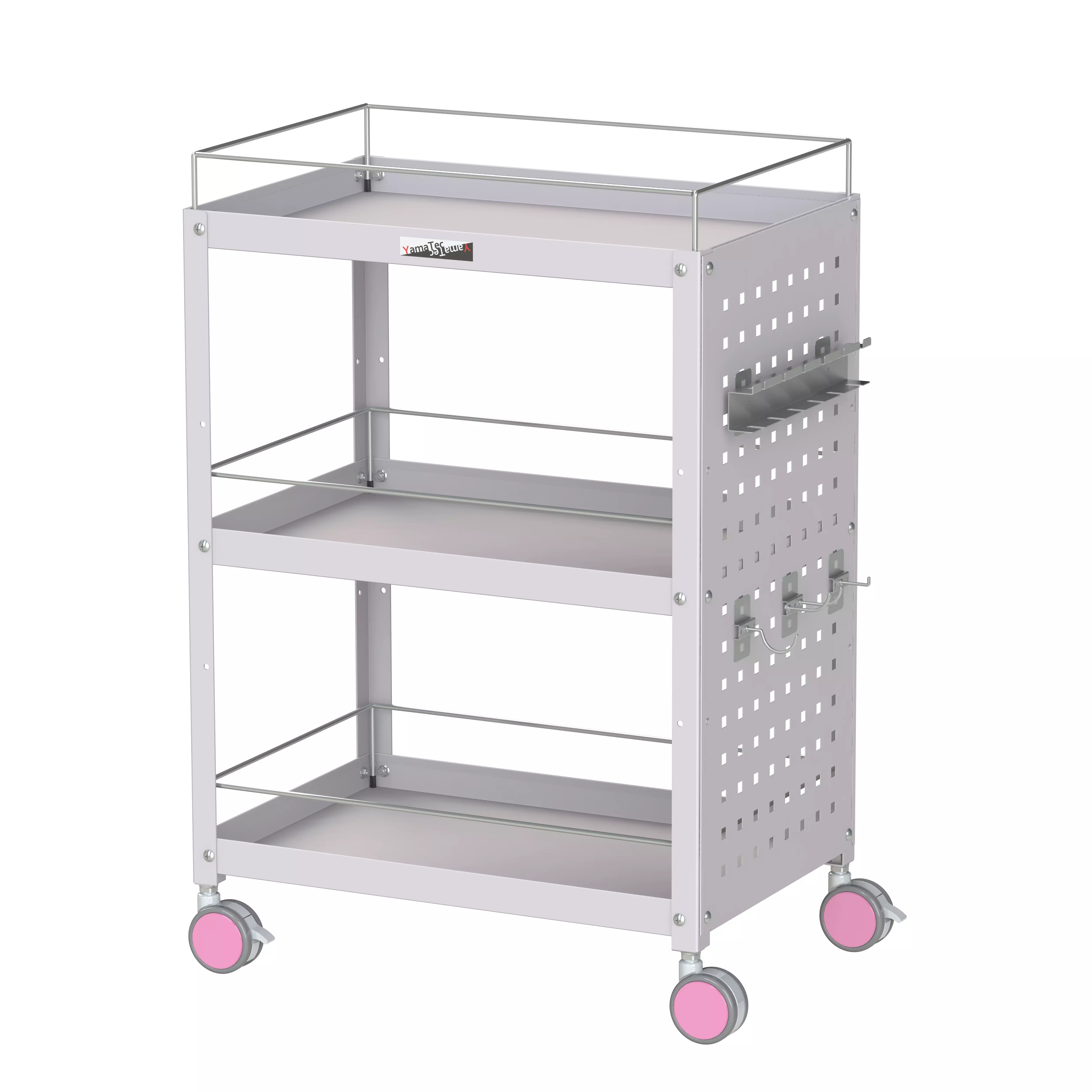 色彩ワゴン(ウレタン巻双輪キャスター)