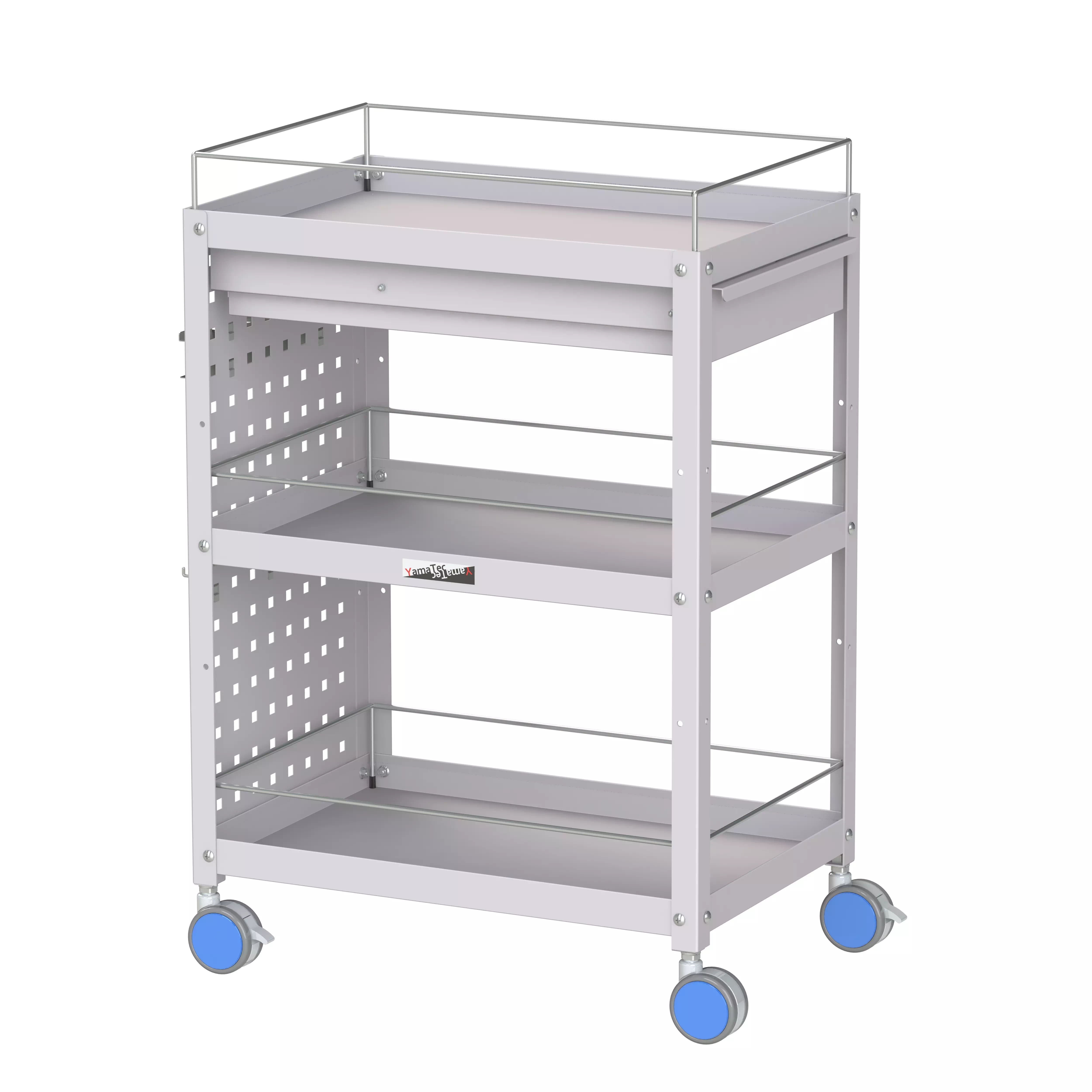 色彩ワゴン(ウレタン巻双輪キャスター)