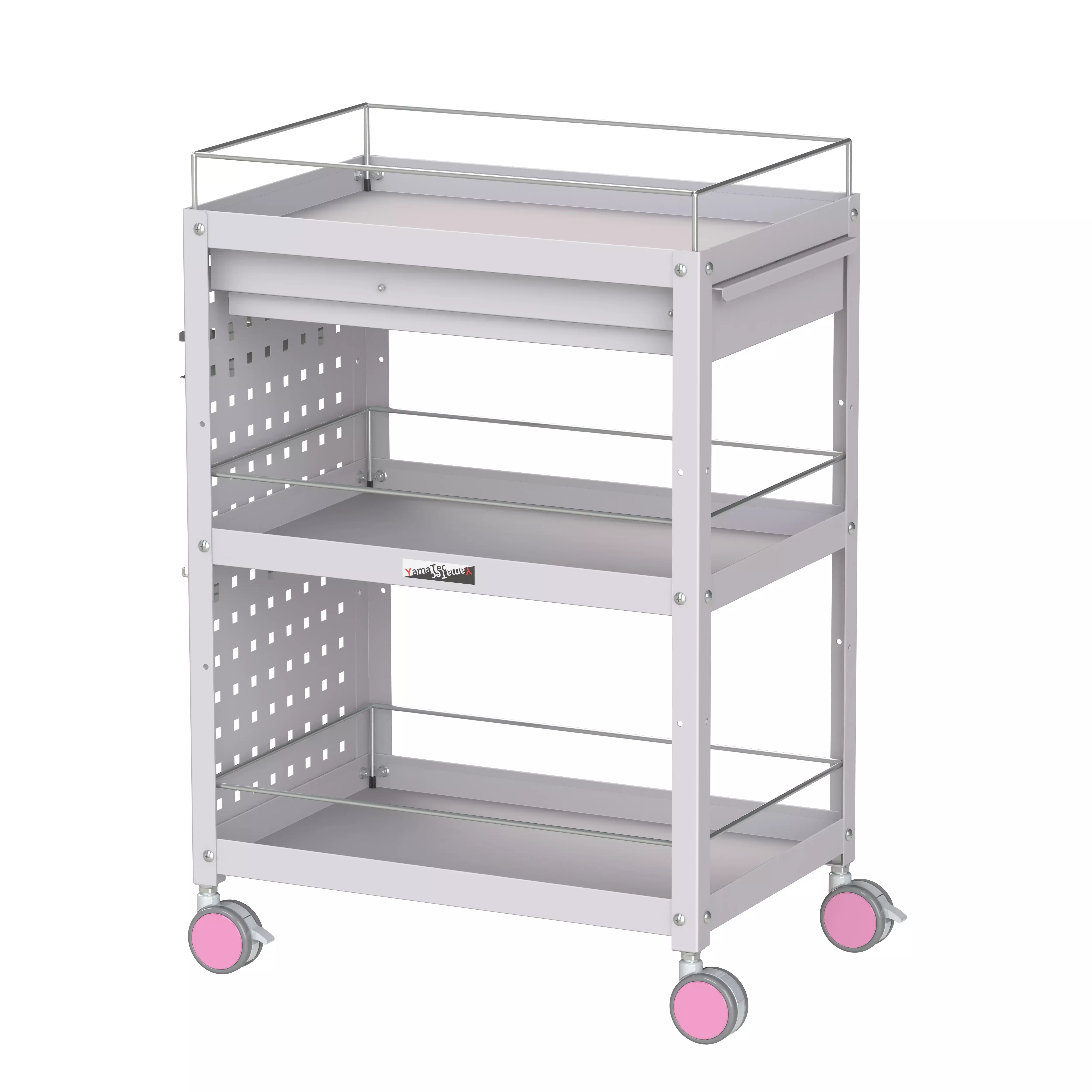 色彩ワゴン(ウレタン巻双輪キャスター)