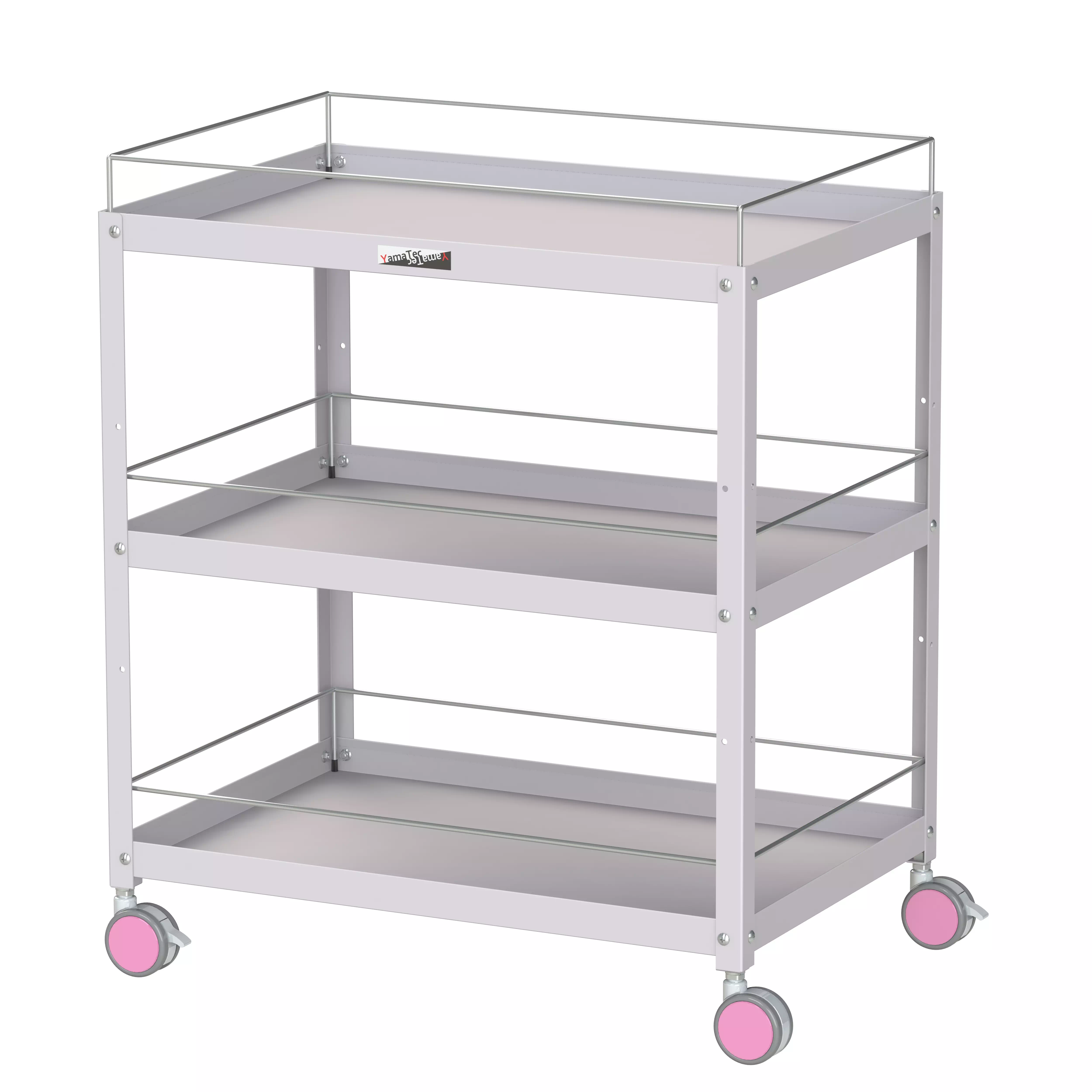 色彩ワゴン(ウレタン巻双輪キャスター)