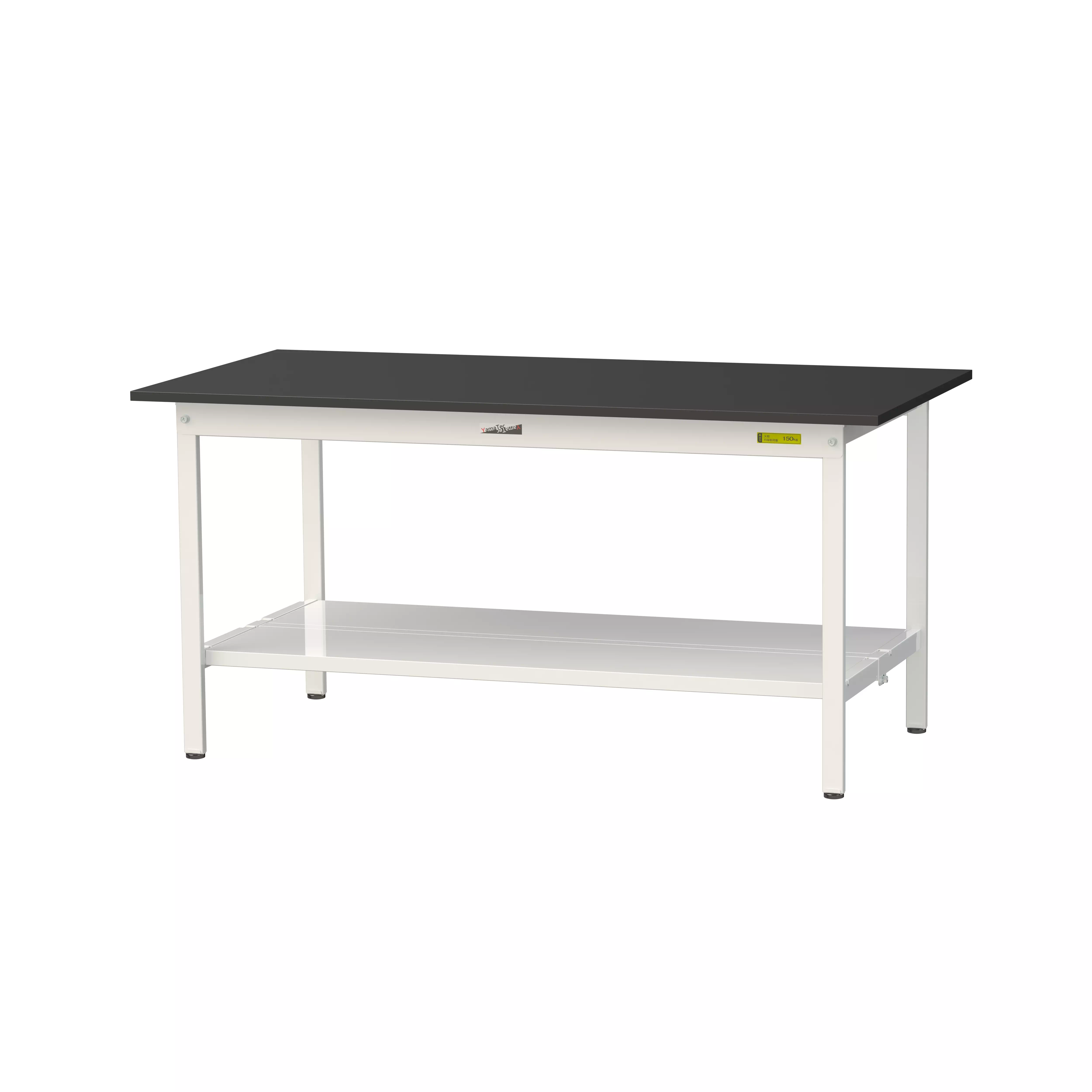 実験用ラボテーブル 固定式 H740mm(全面棚板付)