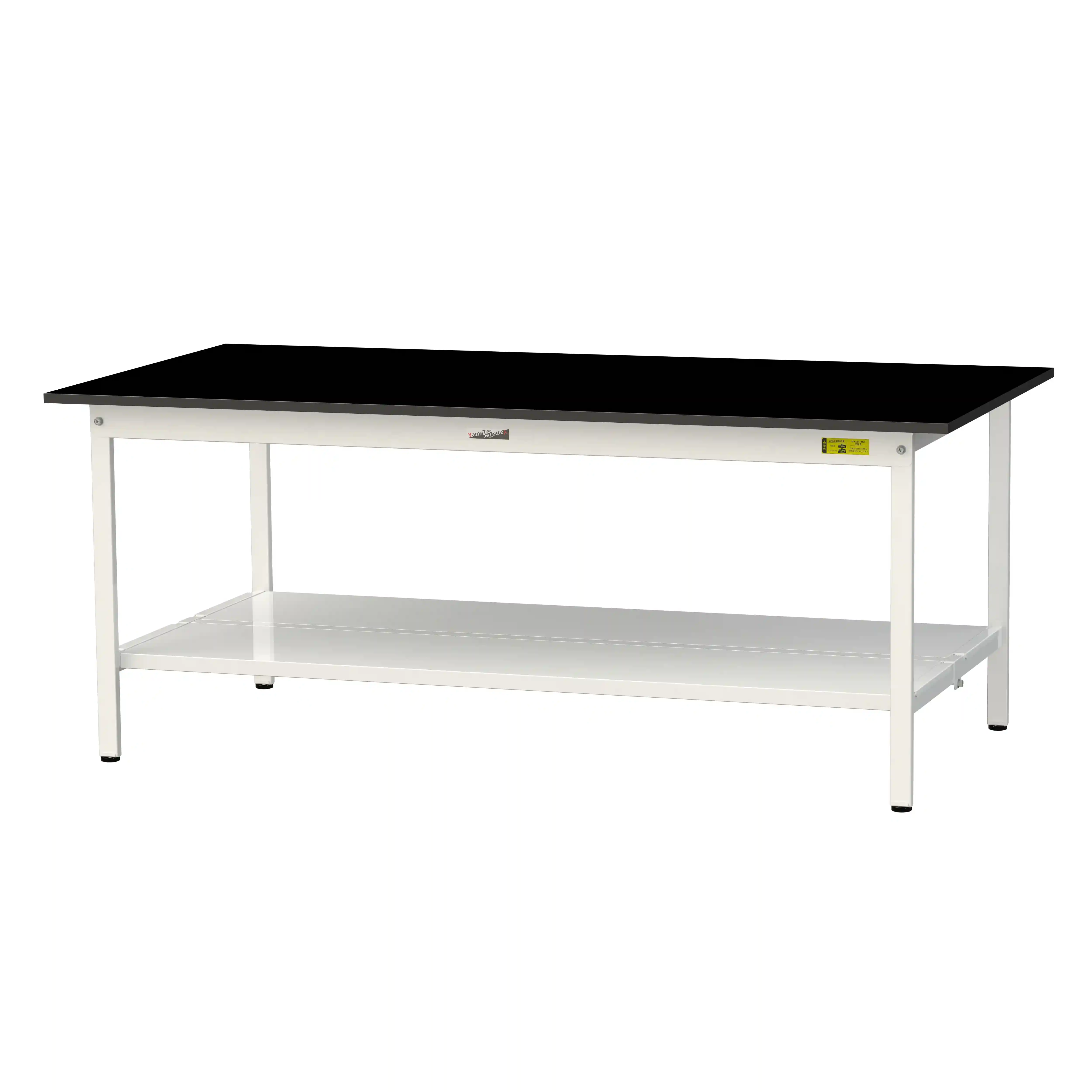 実験用ラボテーブル 固定式 H740mm(全面棚板付)