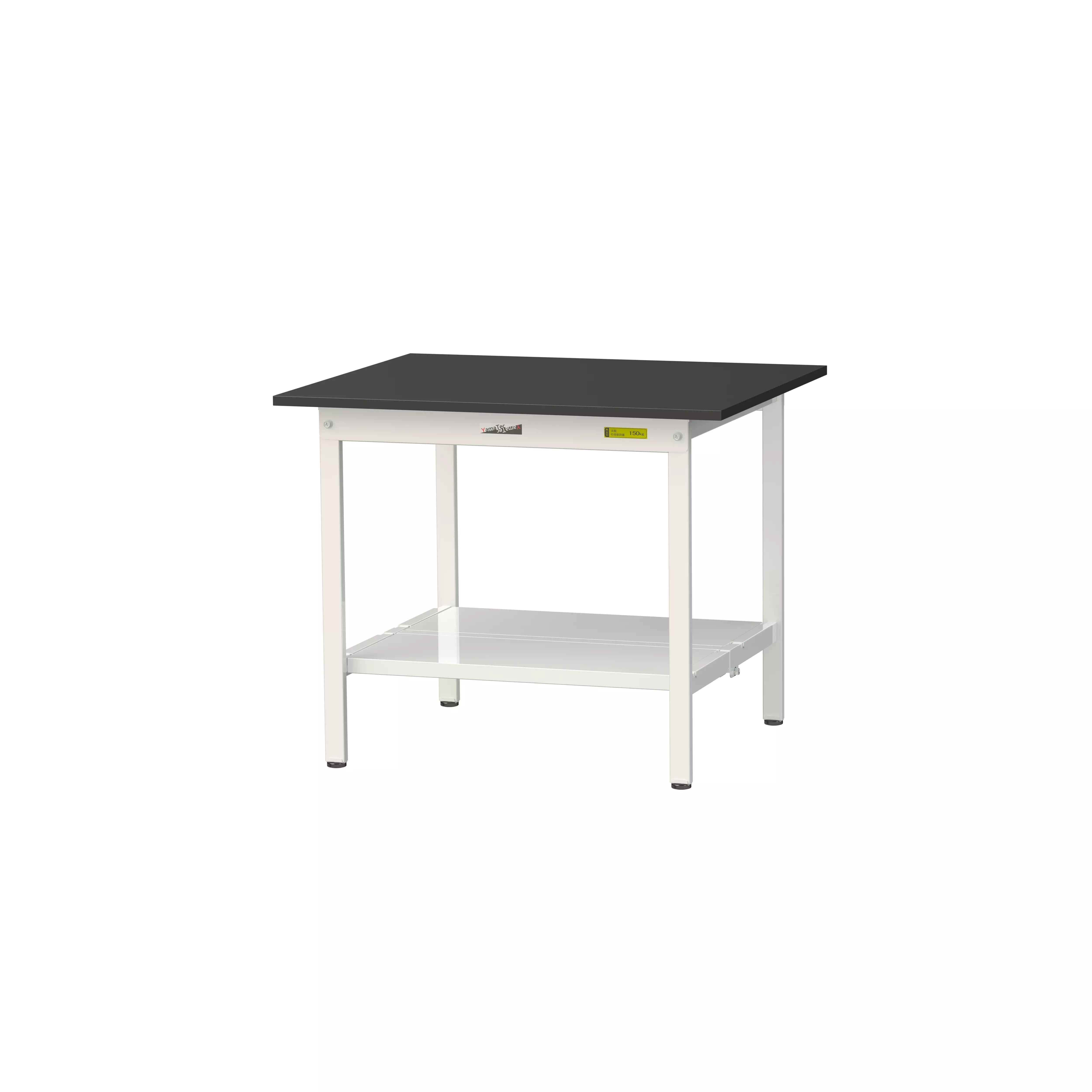 実験用ラボテーブル 固定式 H740mm(全面棚板付)