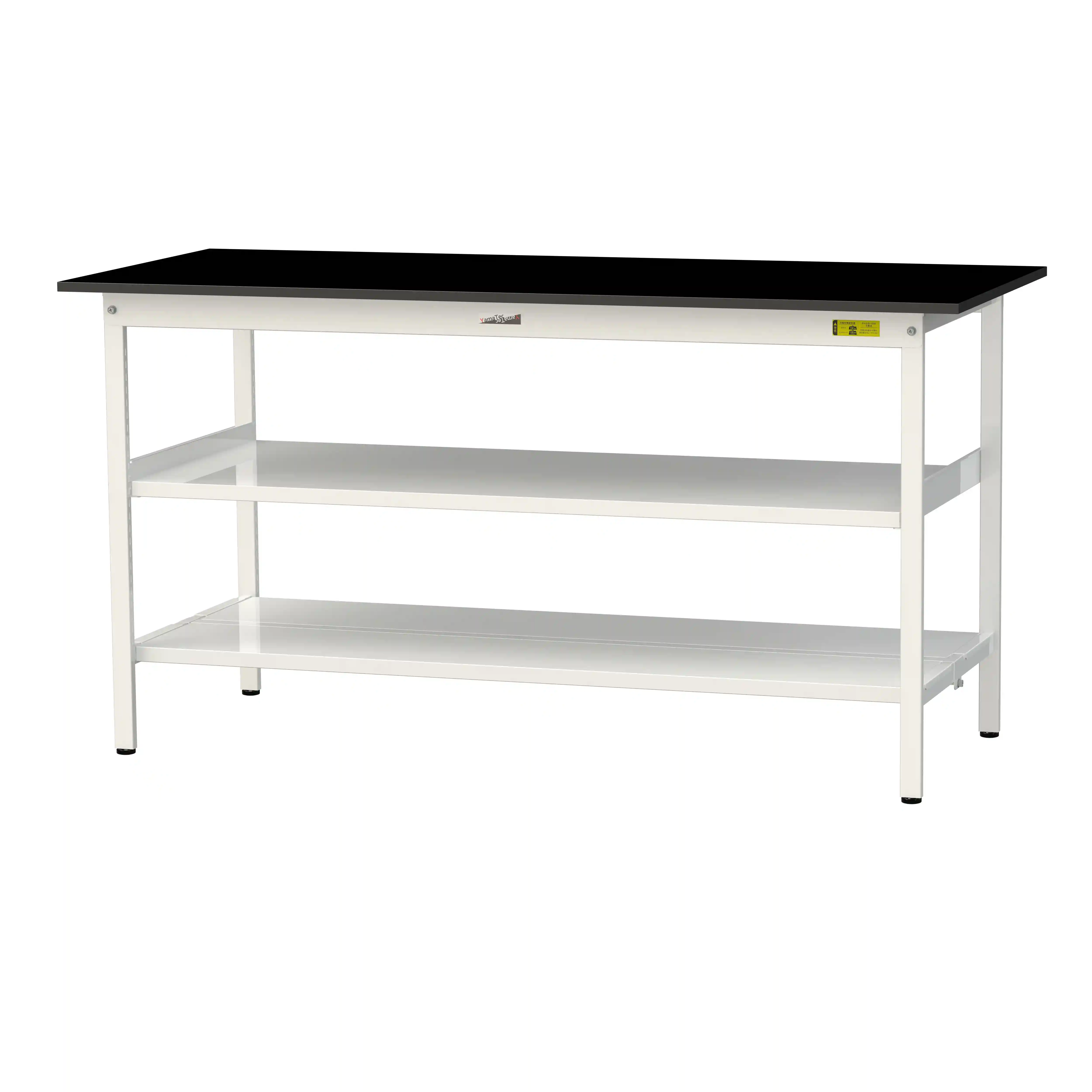 実験用ラボテーブル 固定式 中間棚付 H950mm（下段全面棚板）