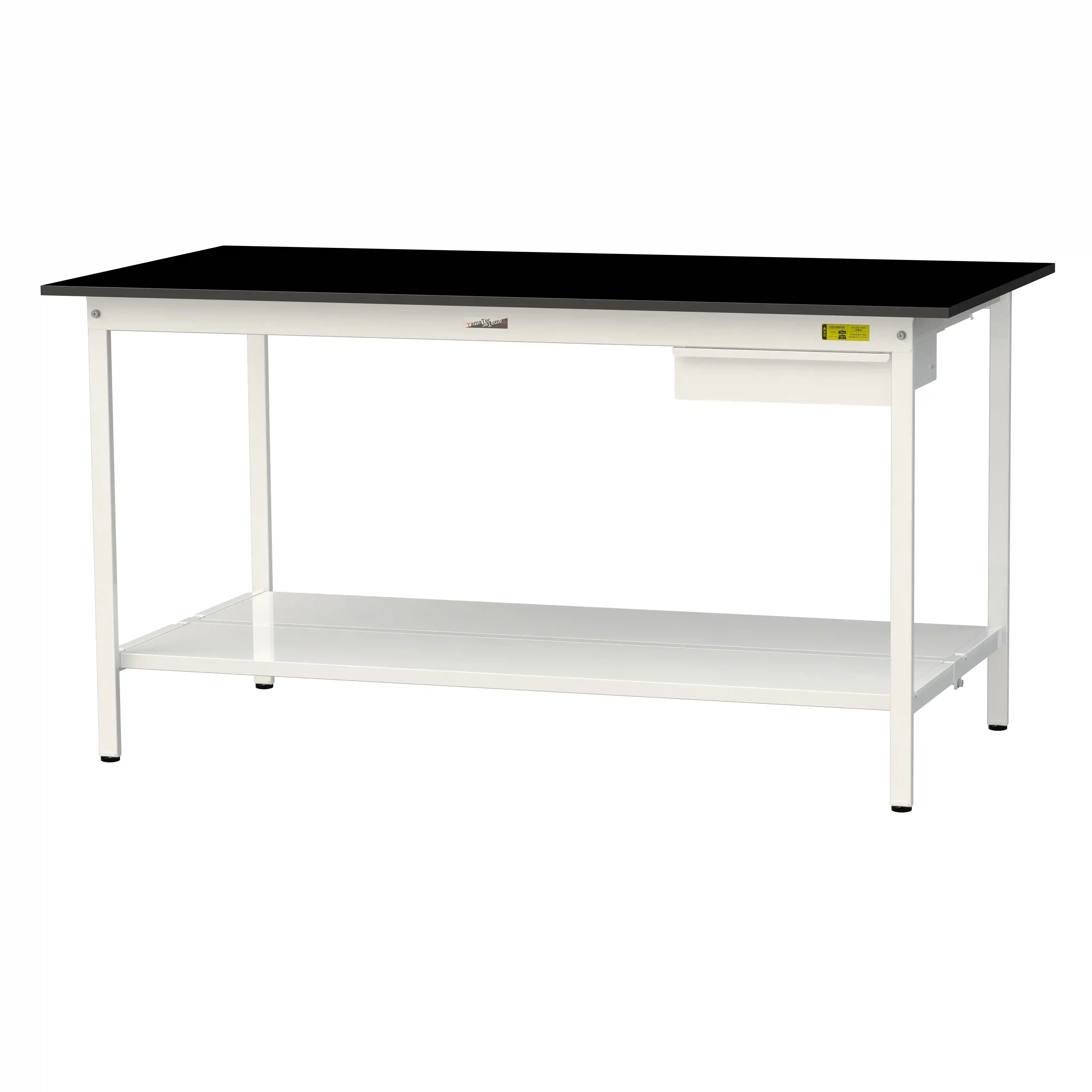 実験用ラボテーブル 固定式 キャビネット付 H950mm（全面棚板付）