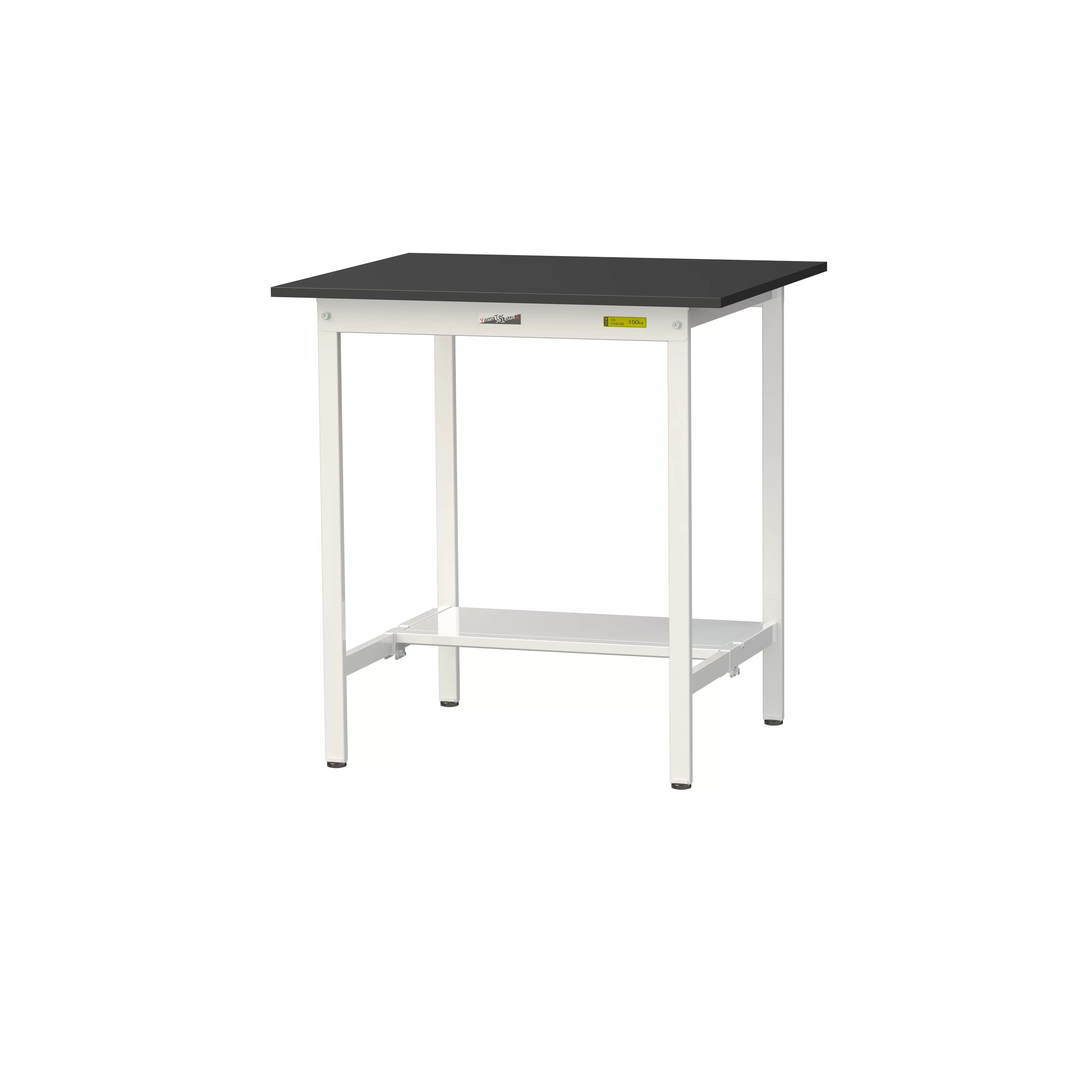 実験用ラボテーブル 固定式 H950mm(半面棚板付)