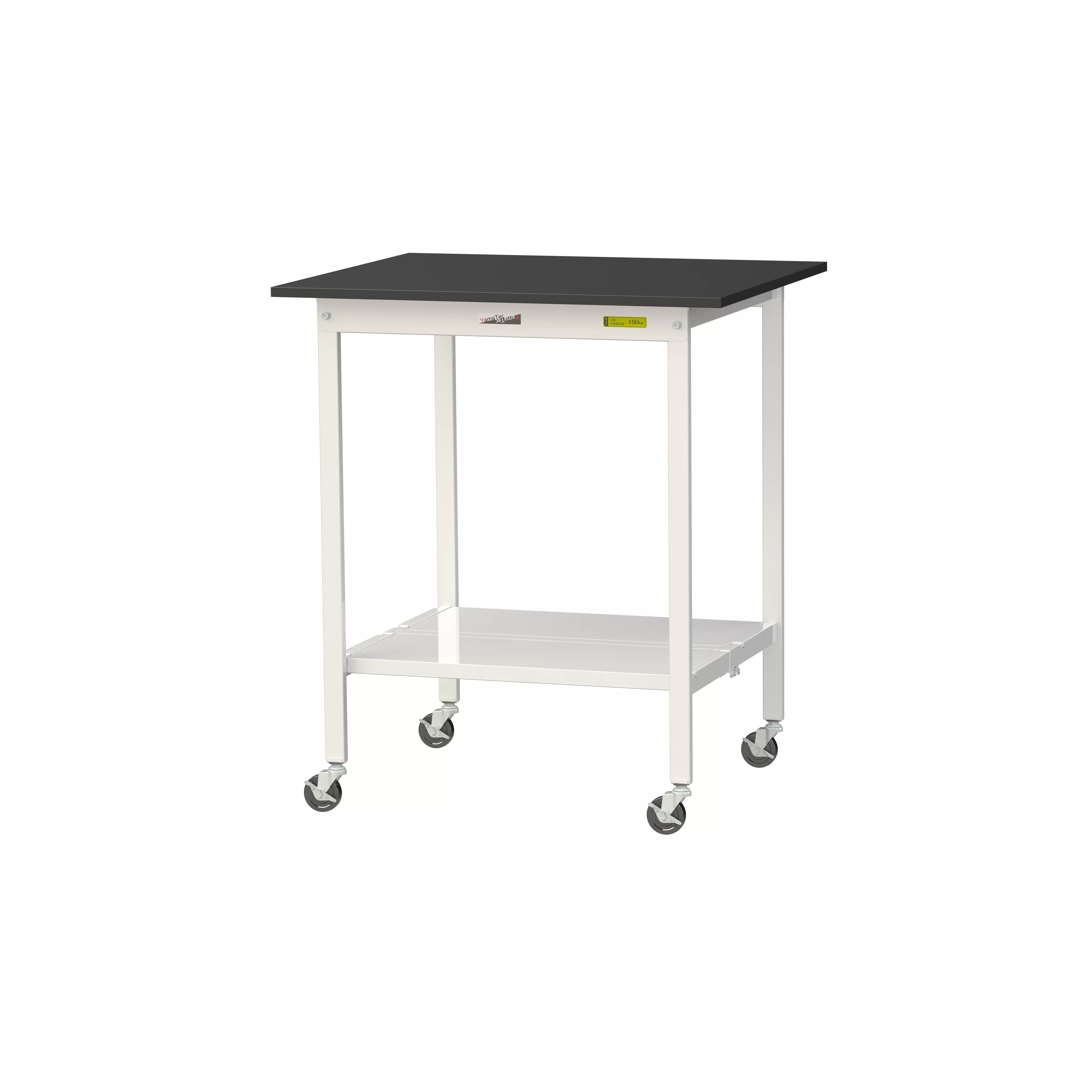 実験用ラボテーブル 移動式 H1035mm(全面棚板付)