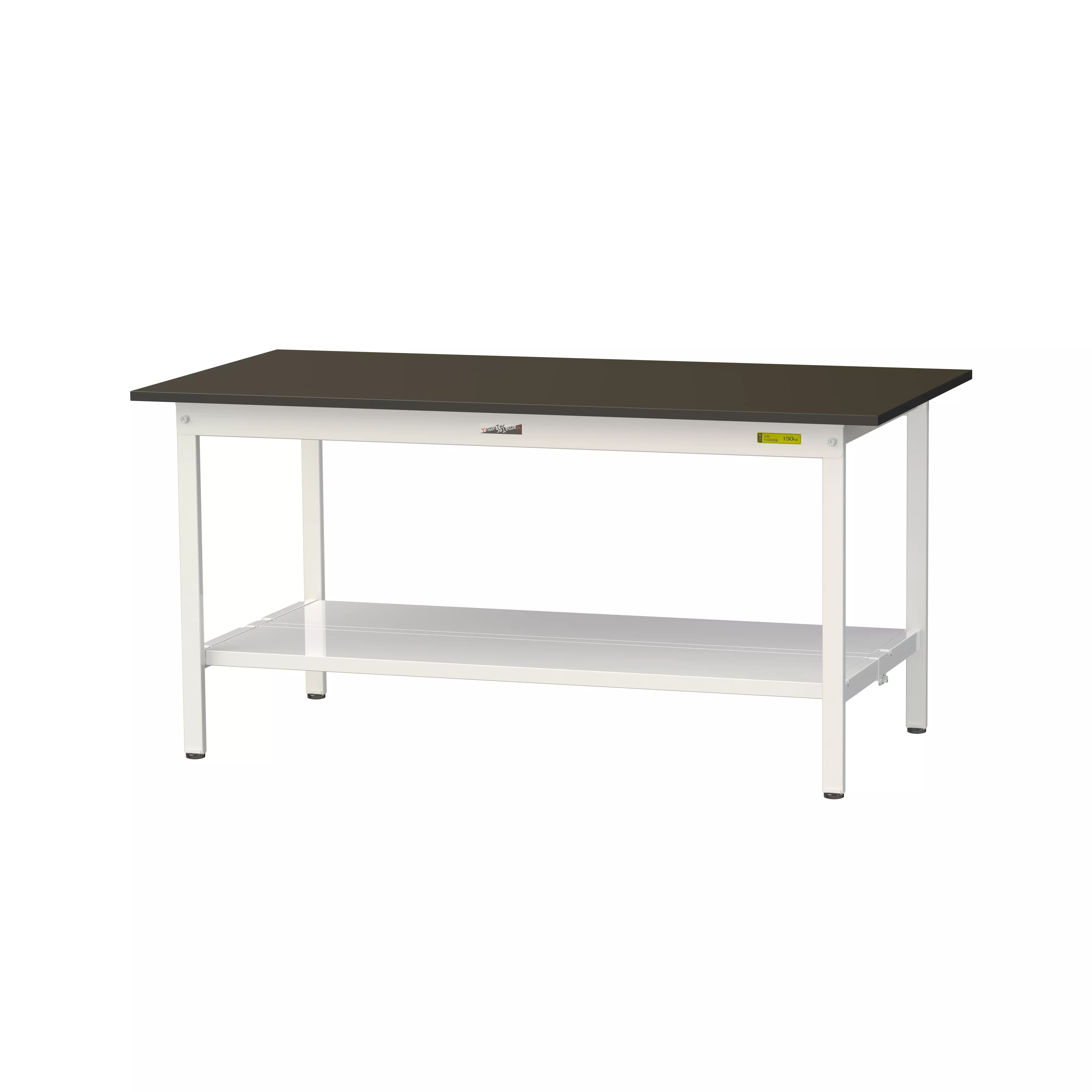 実験用ラボテーブル 固定式 H740mm（全面棚板付）