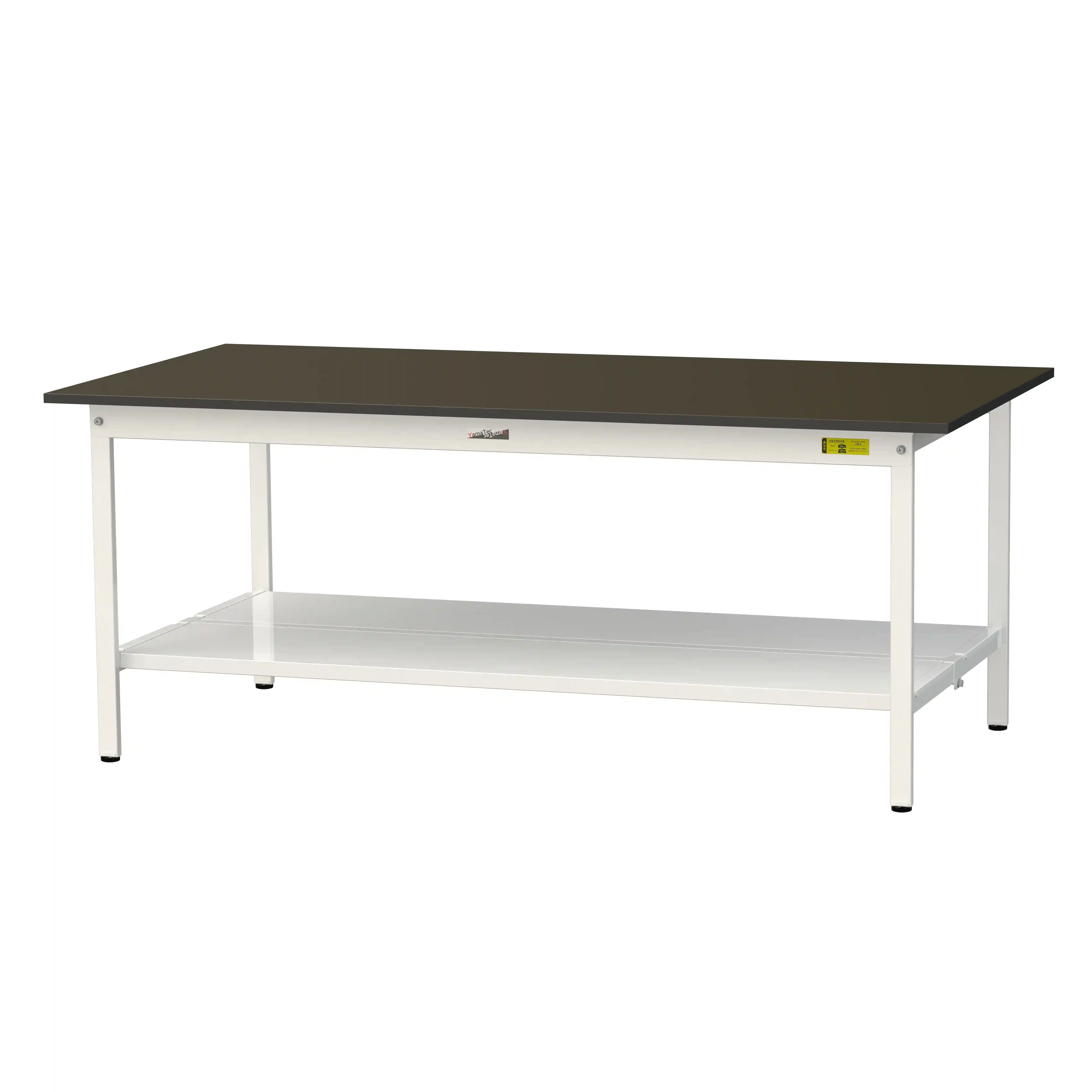 実験用ラボテーブル 固定式 H740mm(全面棚板付)