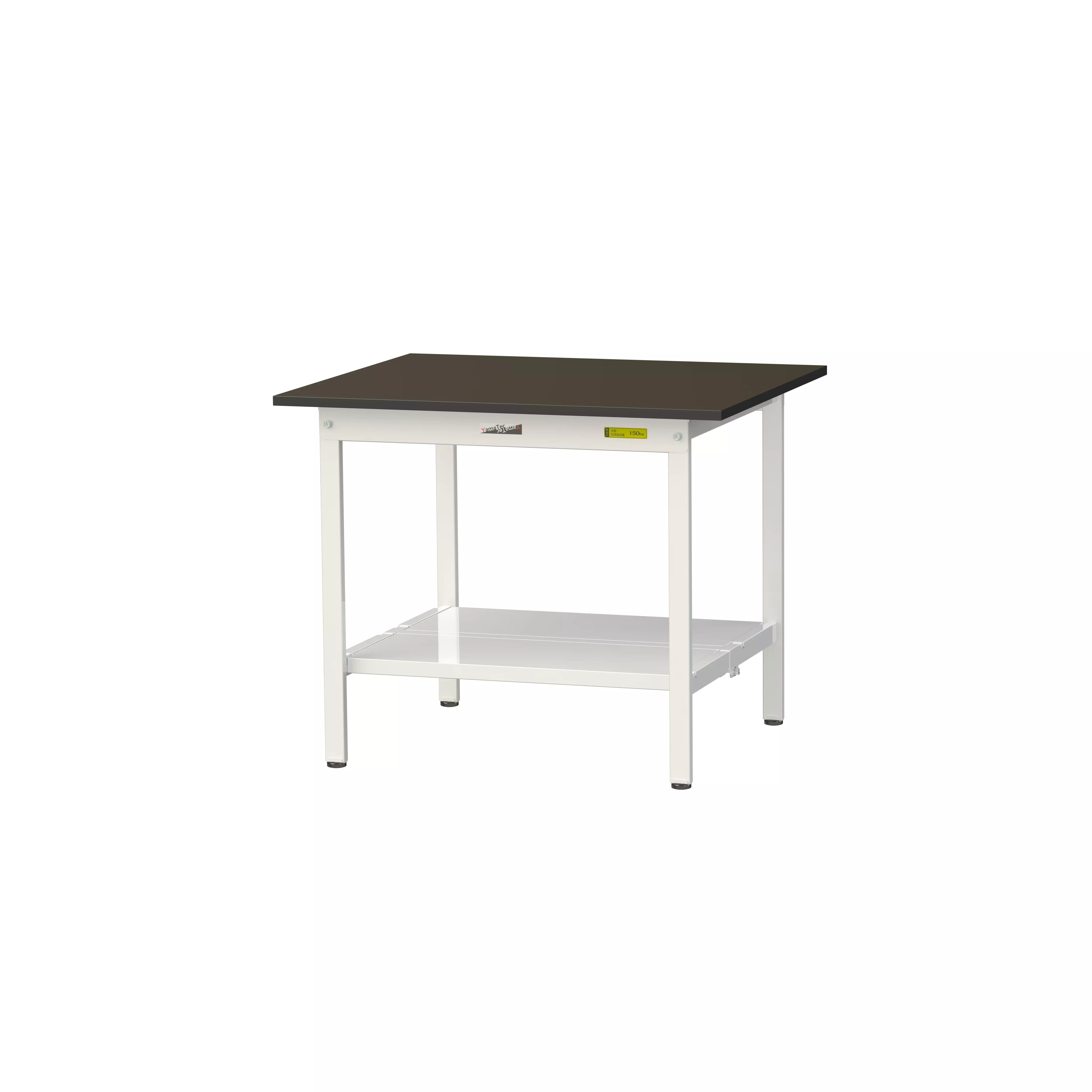 実験用ラボテーブル 固定式 H740mm(全面棚板付)