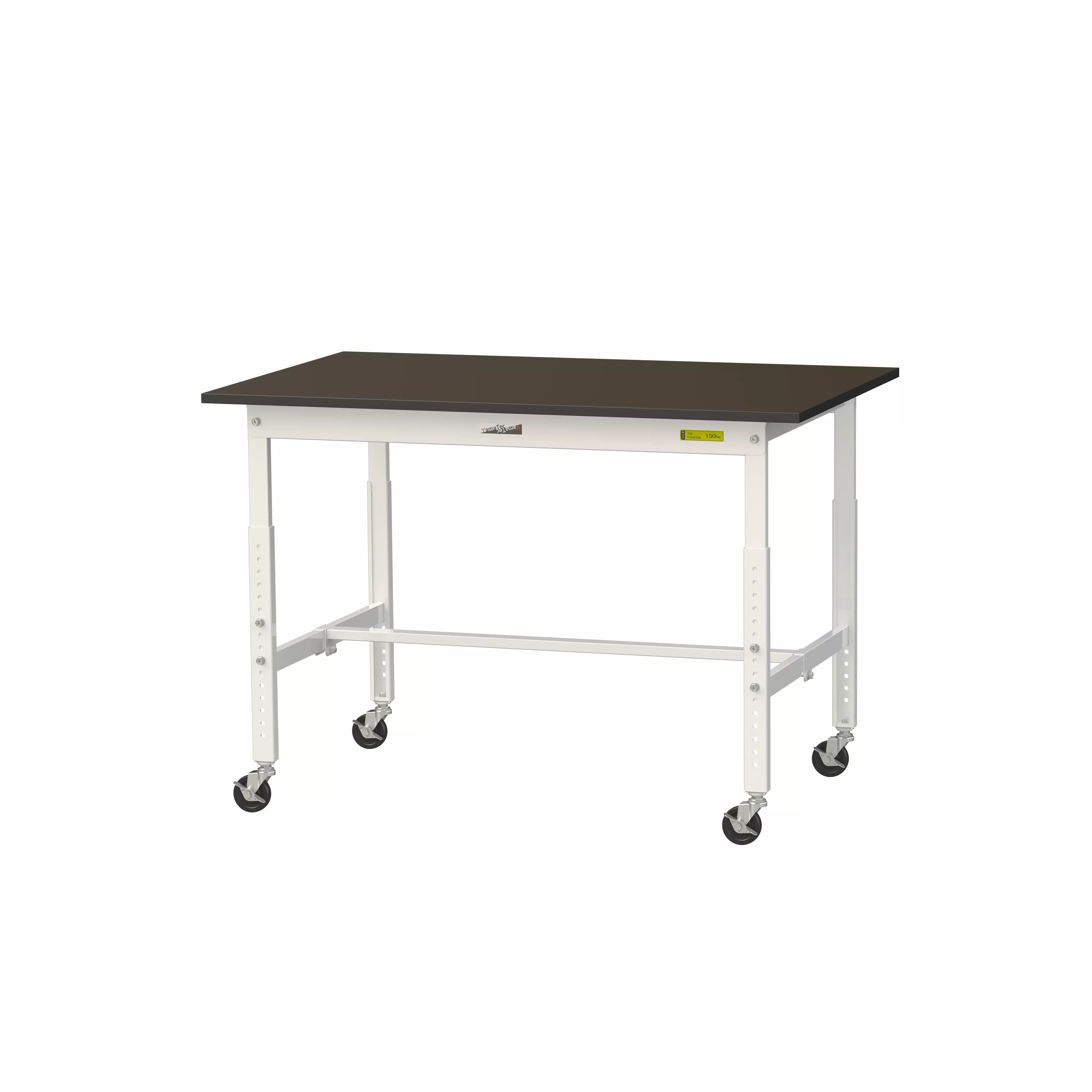 実験用ラボテーブル 高さ調整タイプ移動式 H685mm~H985mm