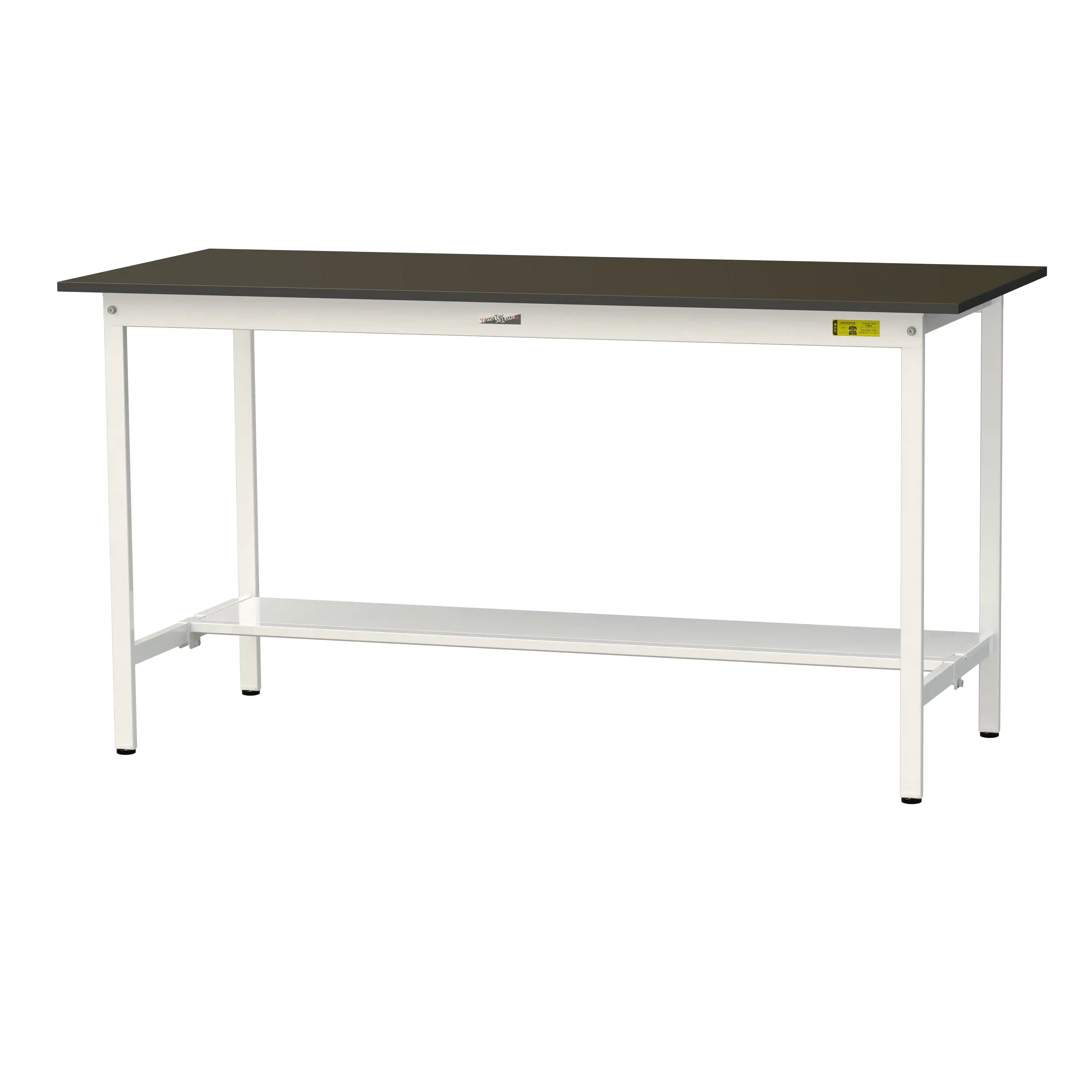 実験用ラボテーブル 固定式 H950mm（半面棚板付）