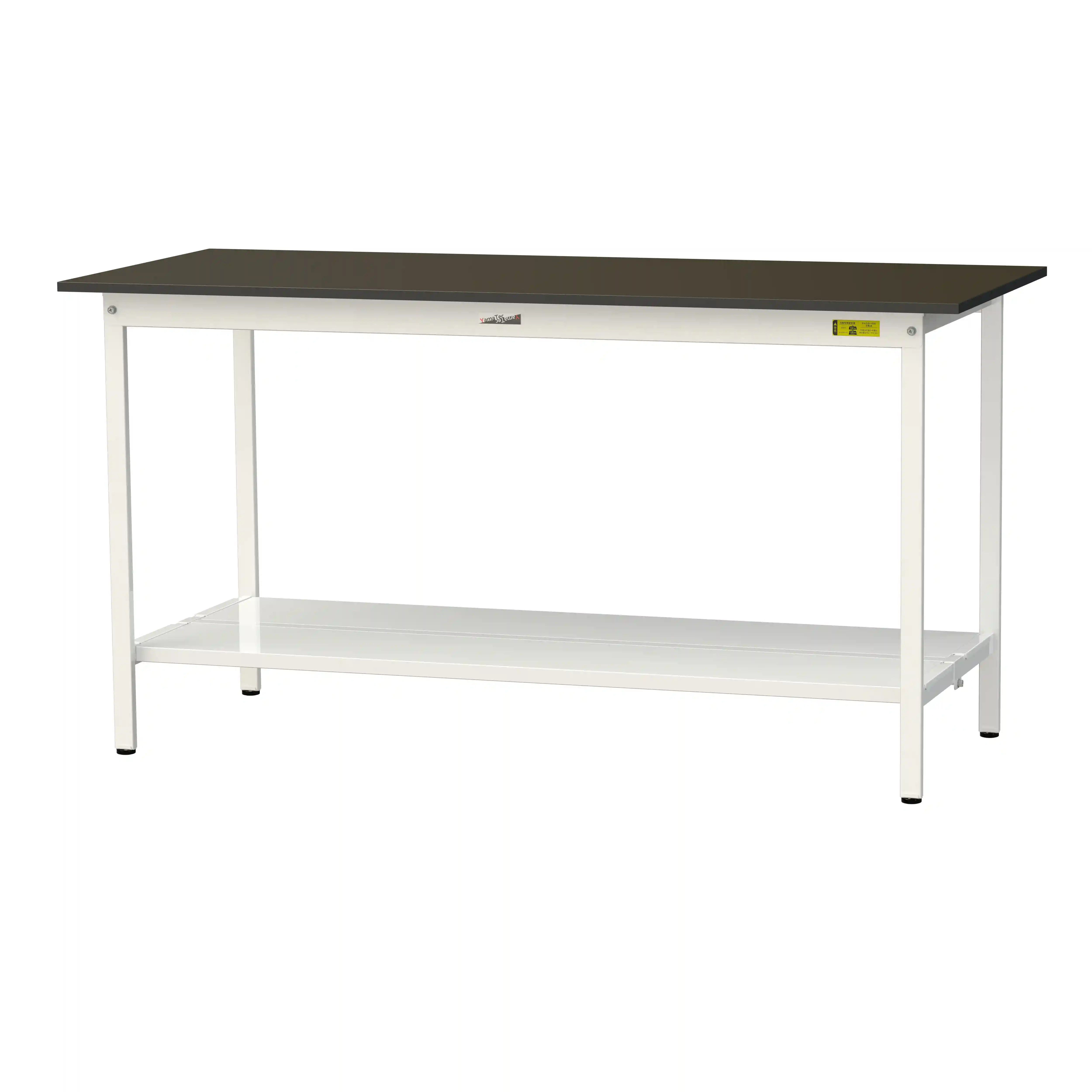 実験用ラボテーブル 固定式 H950mm(全面棚板付)