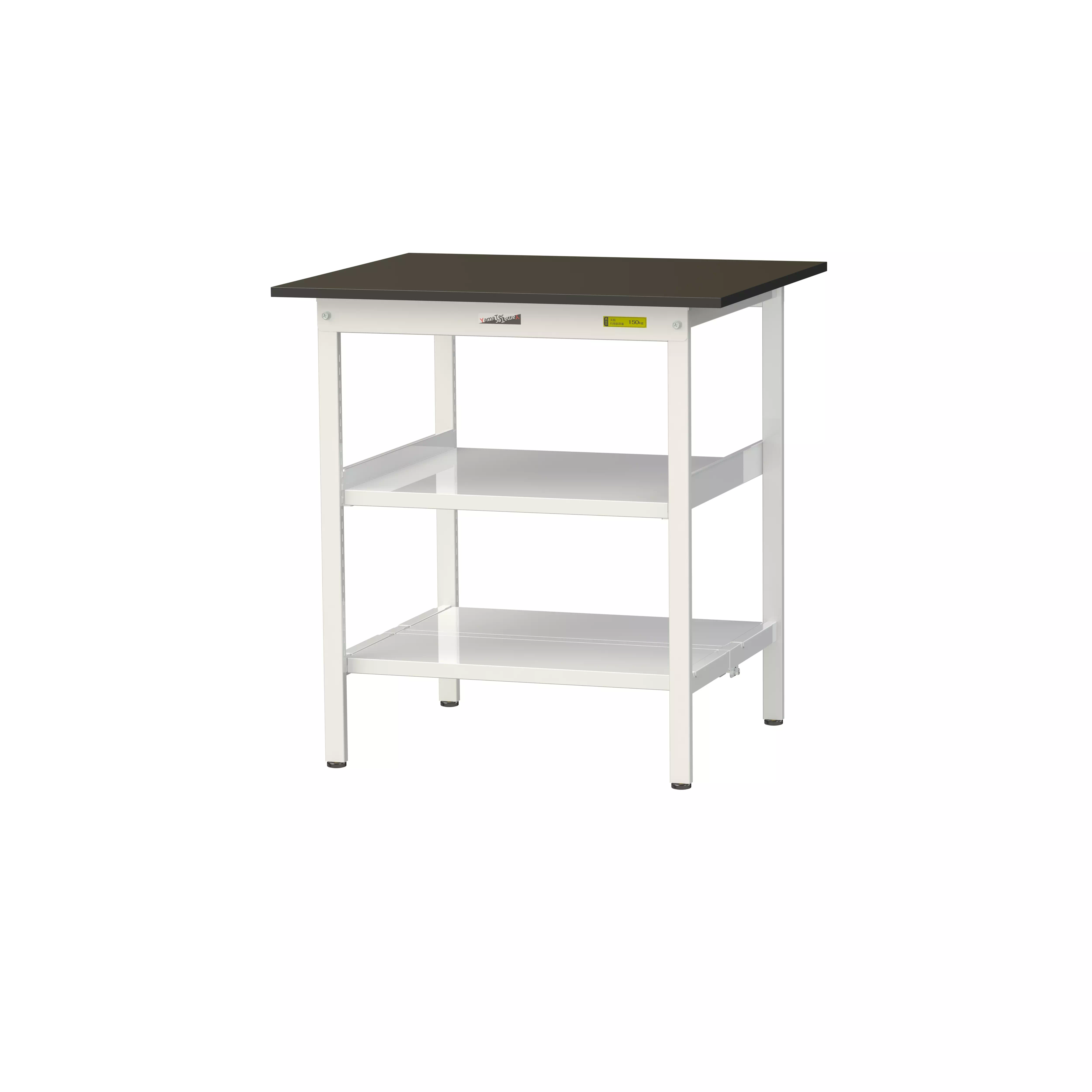 実験用ラボテーブル 固定式 中間棚付 H950mm（下段全面棚板）