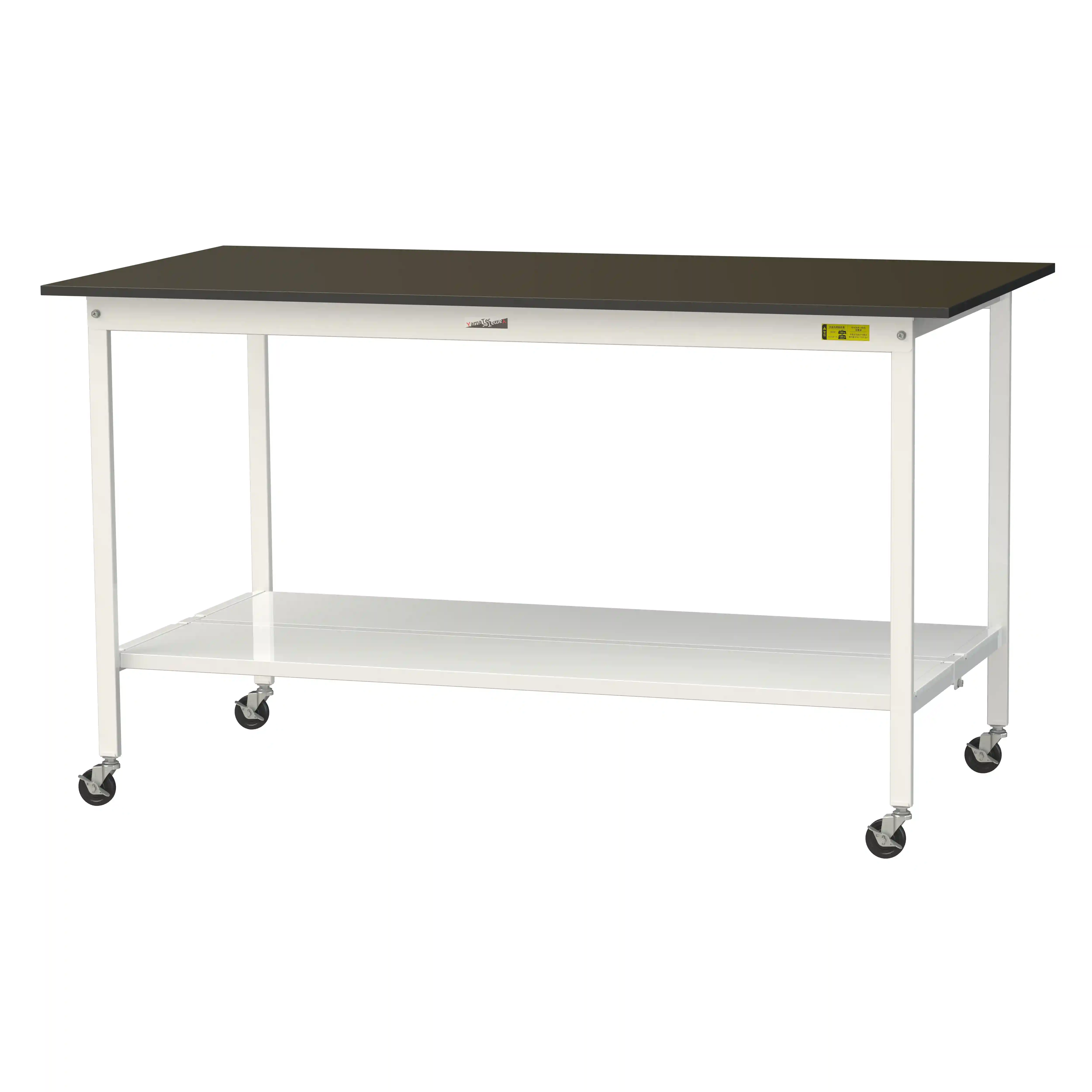 実験用ラボテーブル 移動式 H1035mm(全面棚板付)