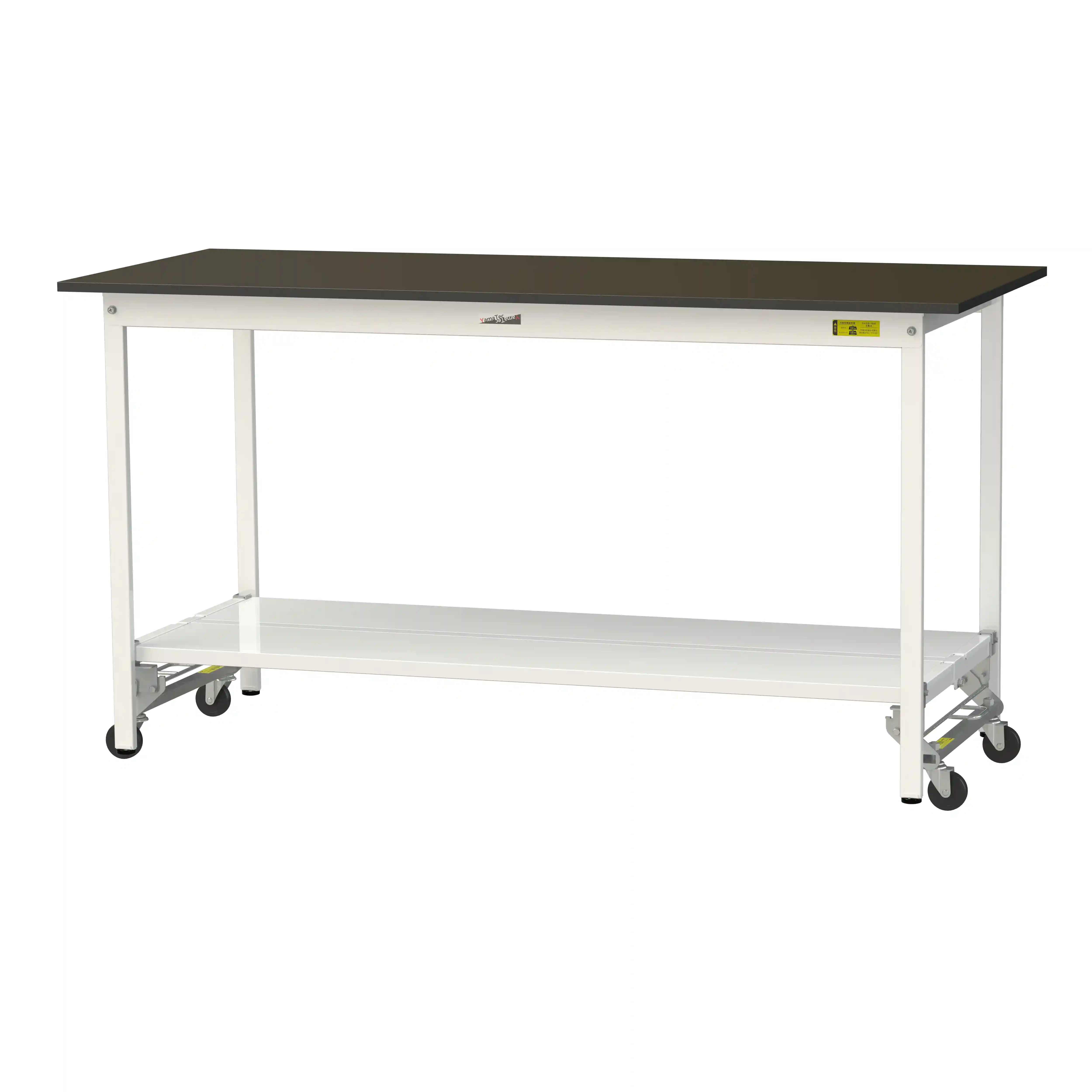 実験用ラボテーブル ワンタッチ移動タイプ H950mm（全面棚板付）