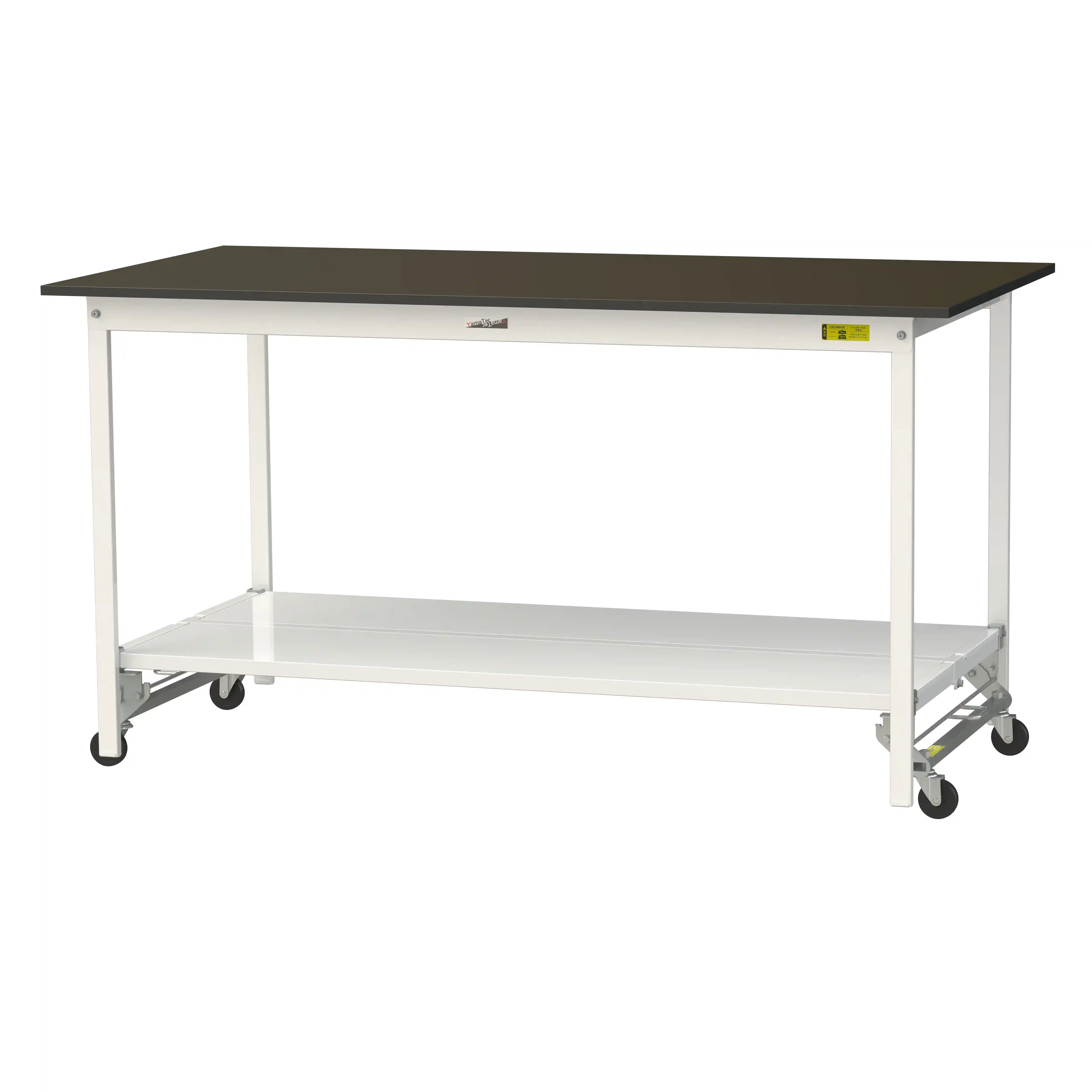 実験用ラボテーブル ワンタッチ移動タイプ H950mm（全面棚板付）