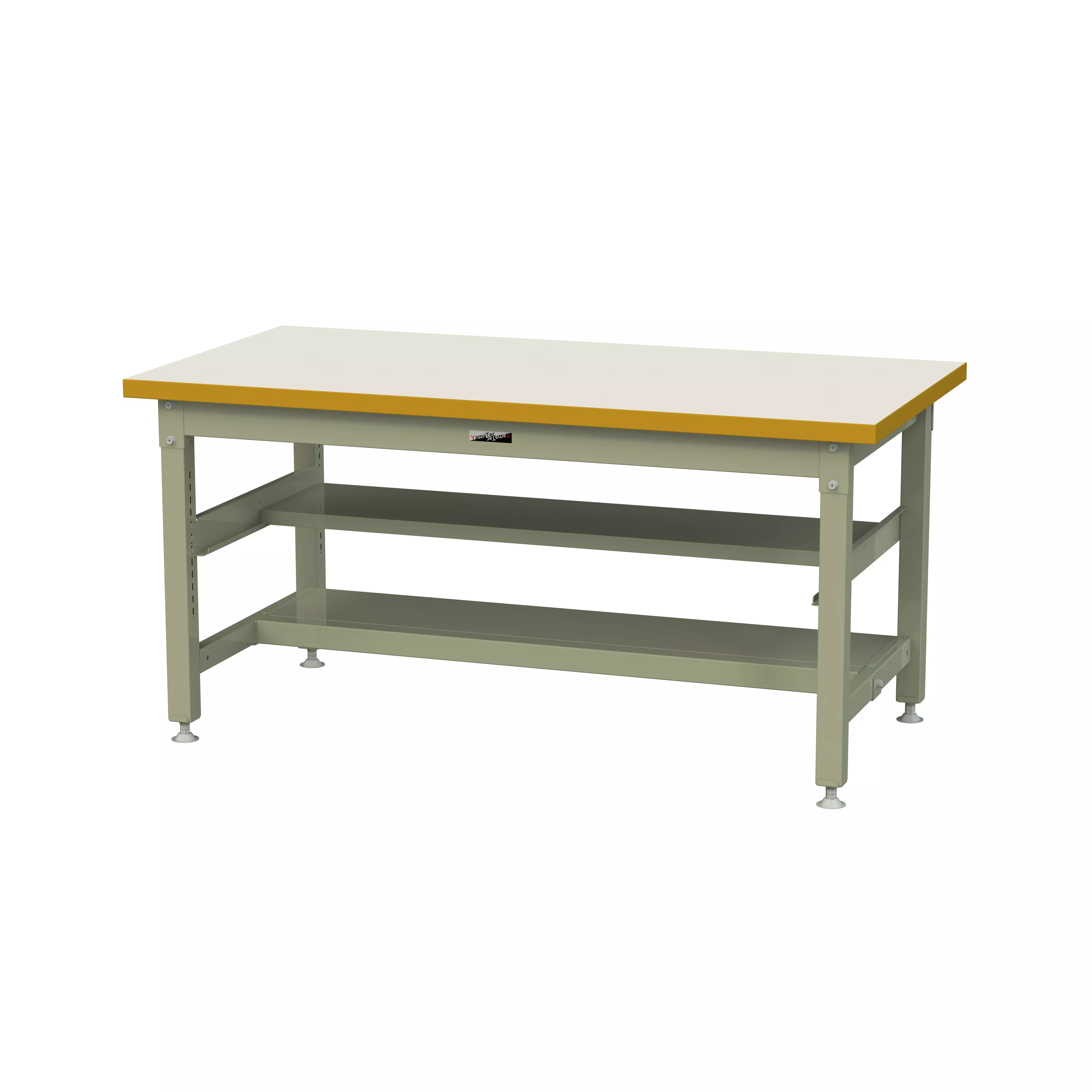 スーパータイプ 固定式 中間棚付 H740mm(上下段半面棚板)