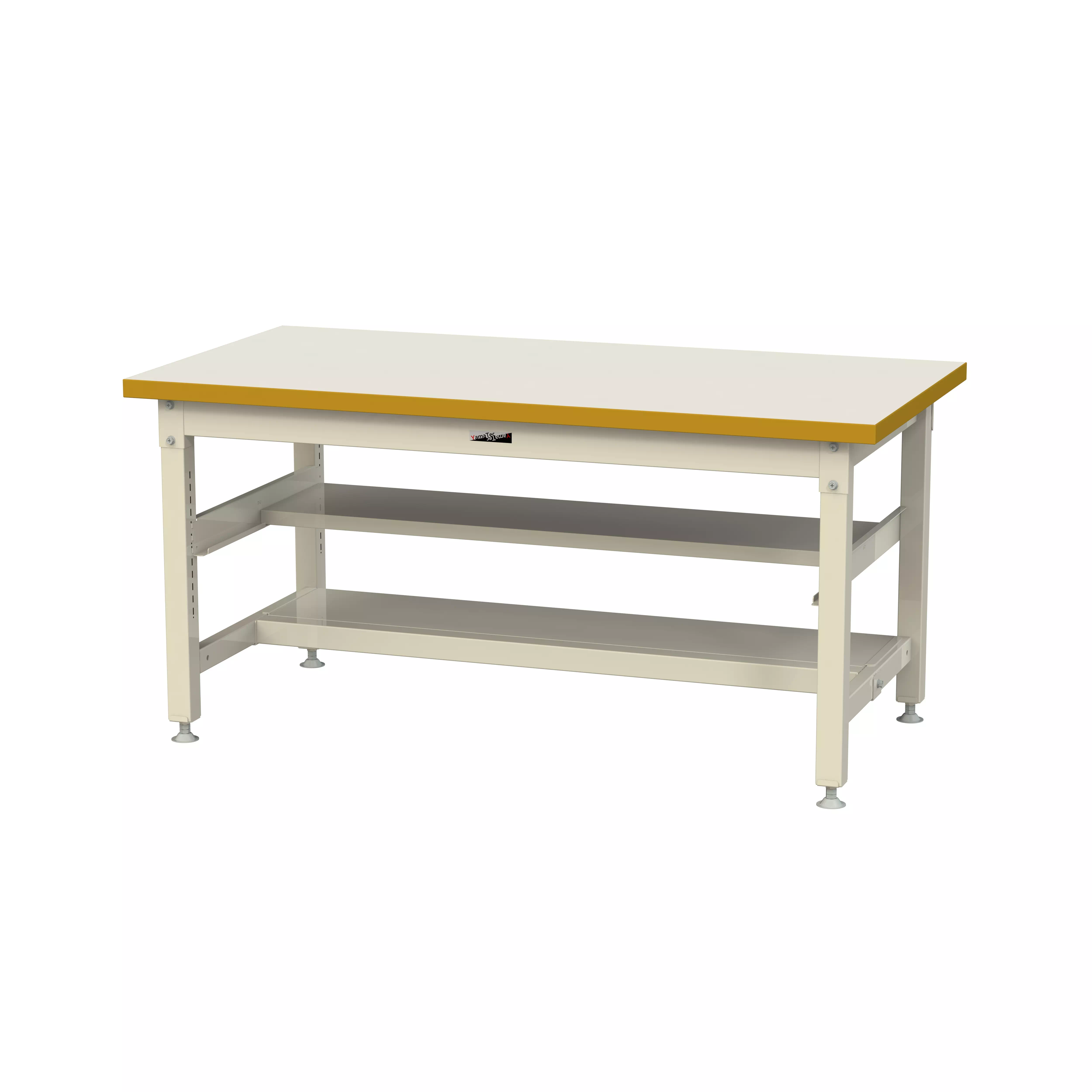 スーパータイプ 固定式 中間棚付 H740mm(上下段半面棚板)