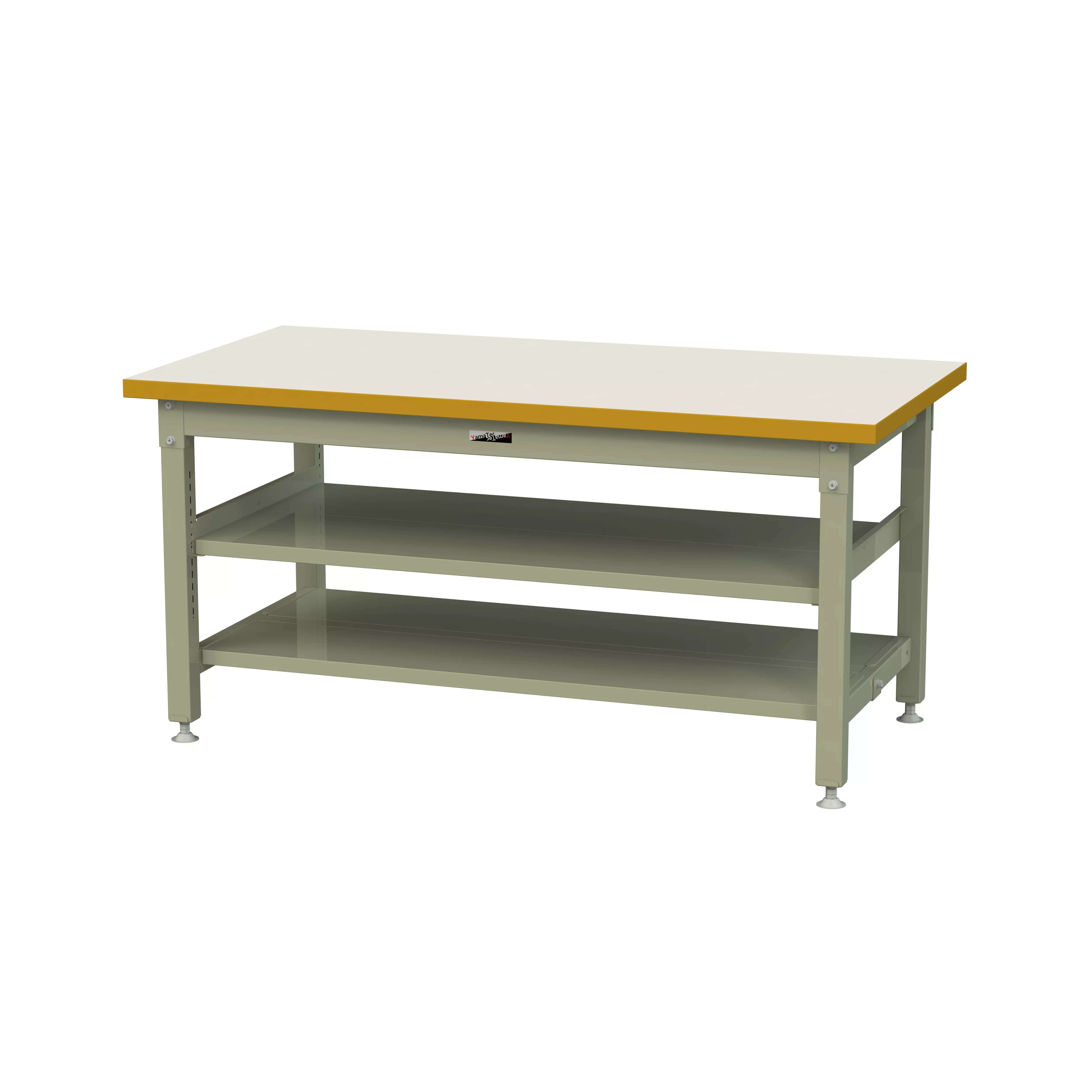 スーパータイプ 固定式 中間棚付 H740mm(上下段全面棚板)