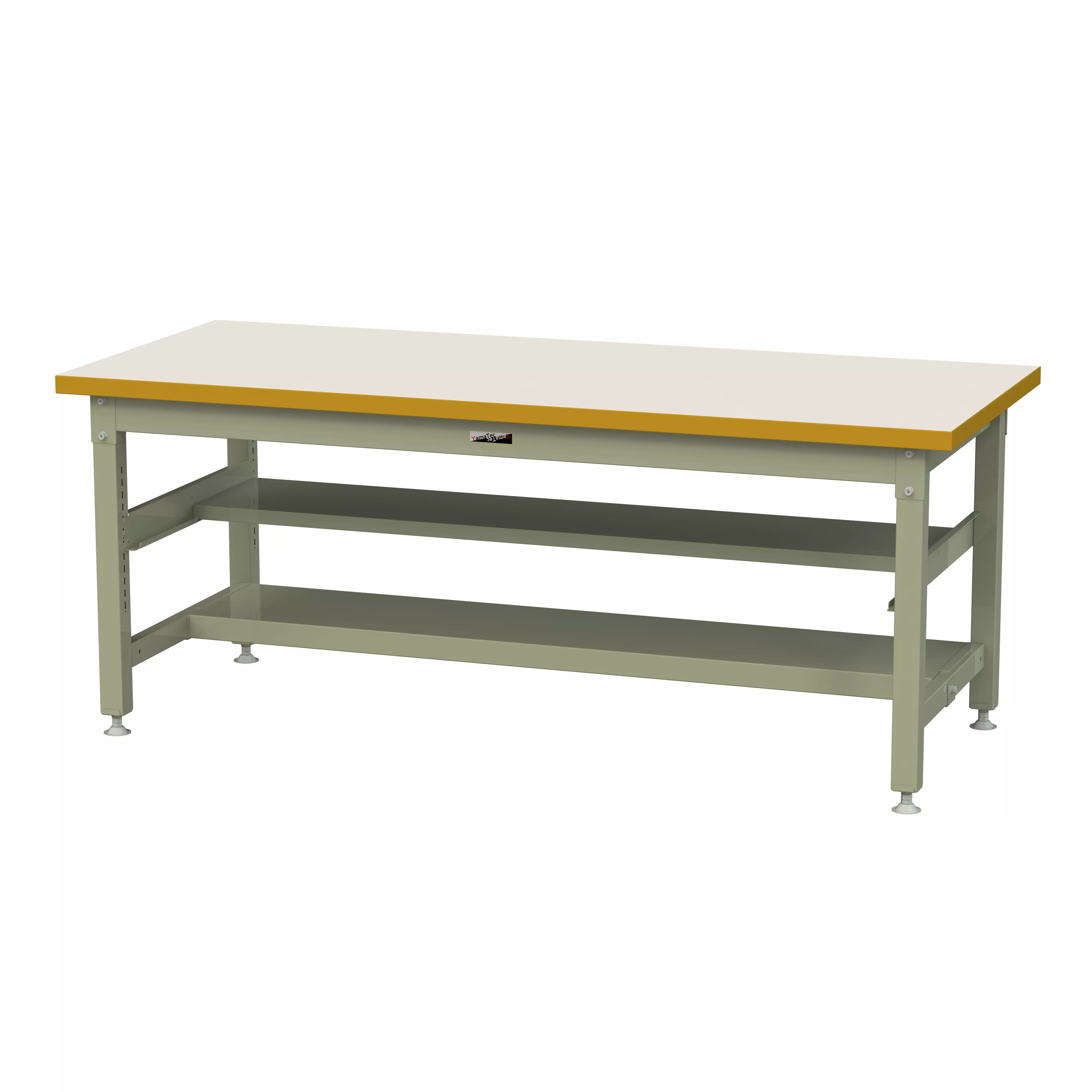 スーパータイプ 固定式 中間棚付 H740mm(上下段半面棚板)