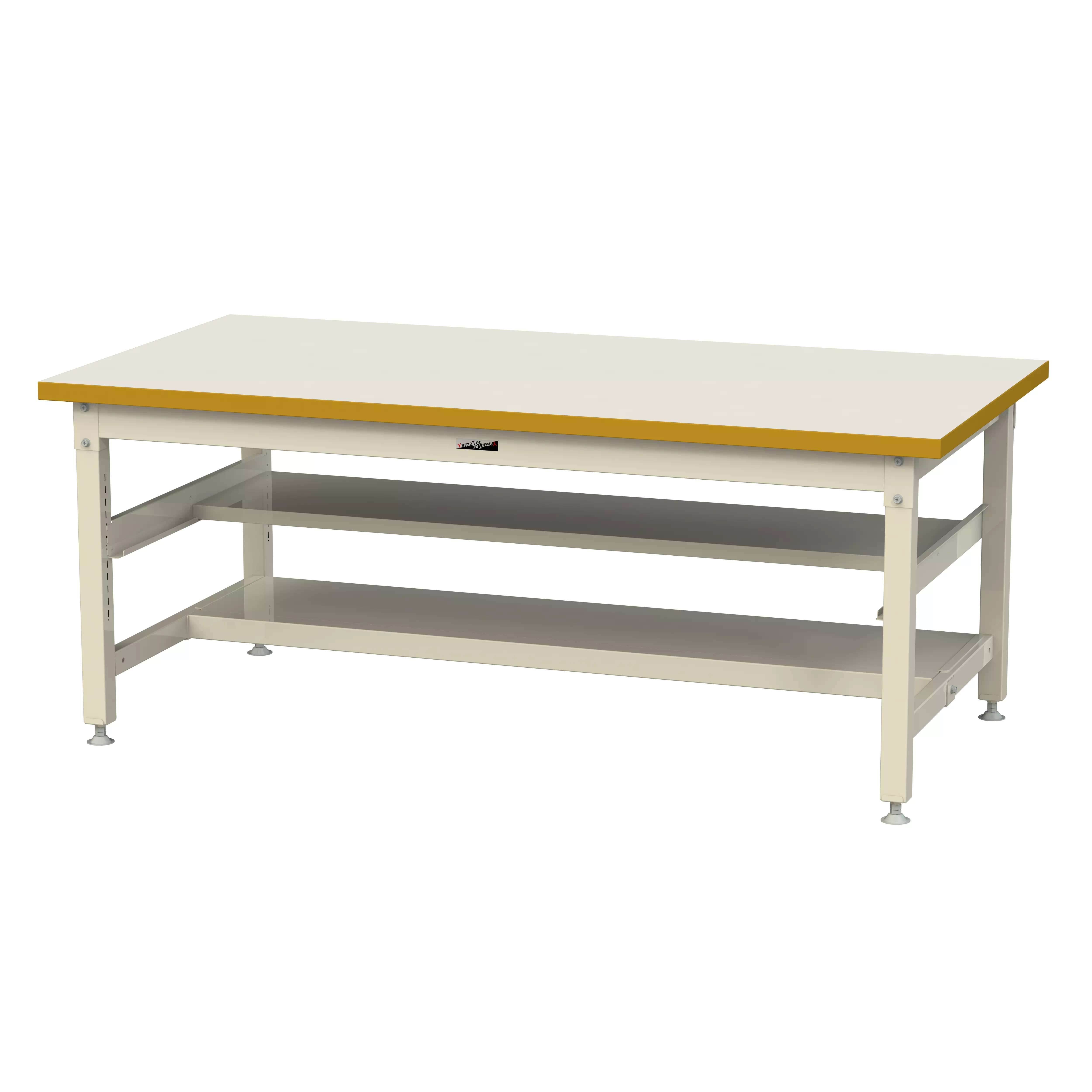 スーパータイプ 固定式 中間棚付 H740mm(上下段半面棚板)