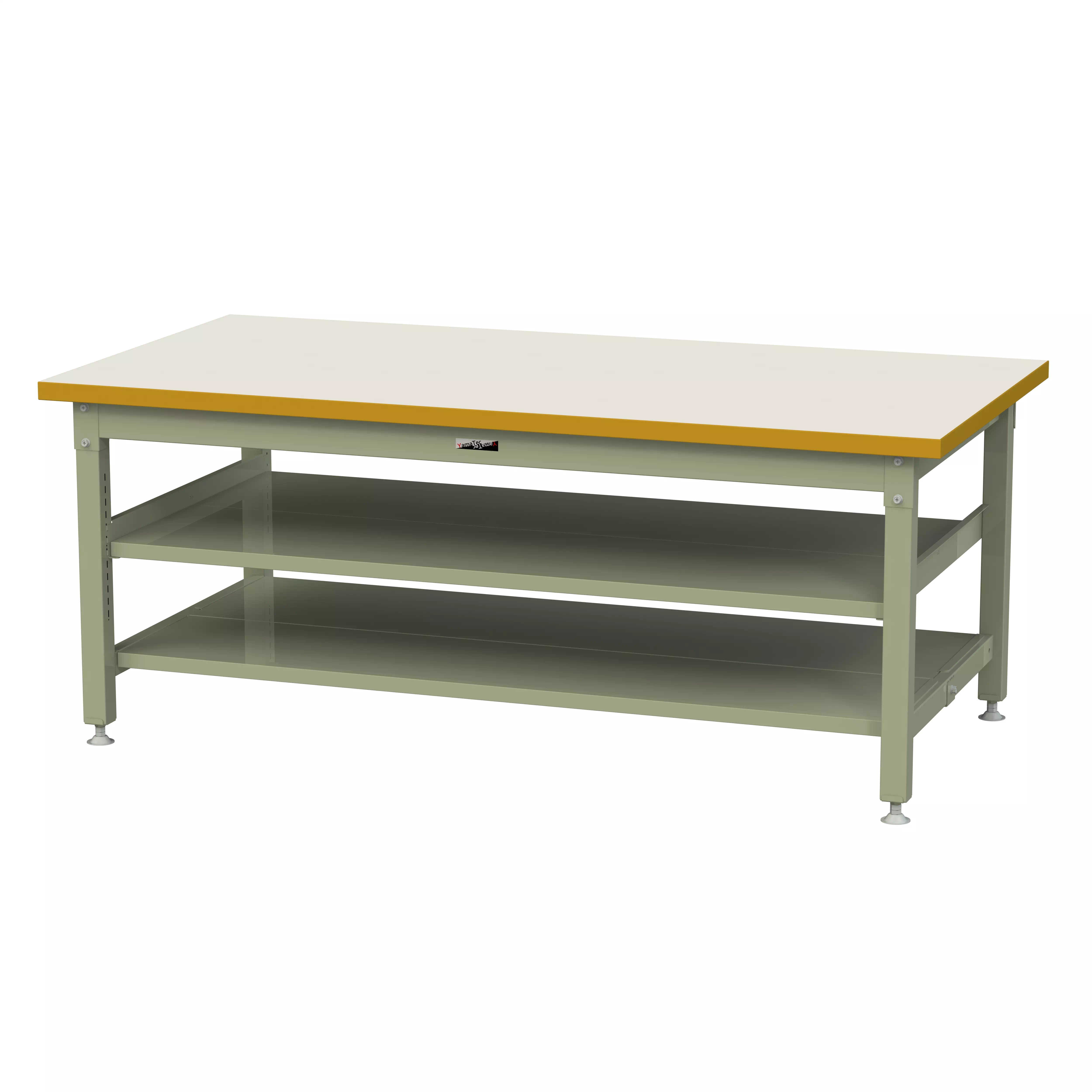 スーパータイプ 固定式 中間棚付 H740mm（上下段全面棚板）