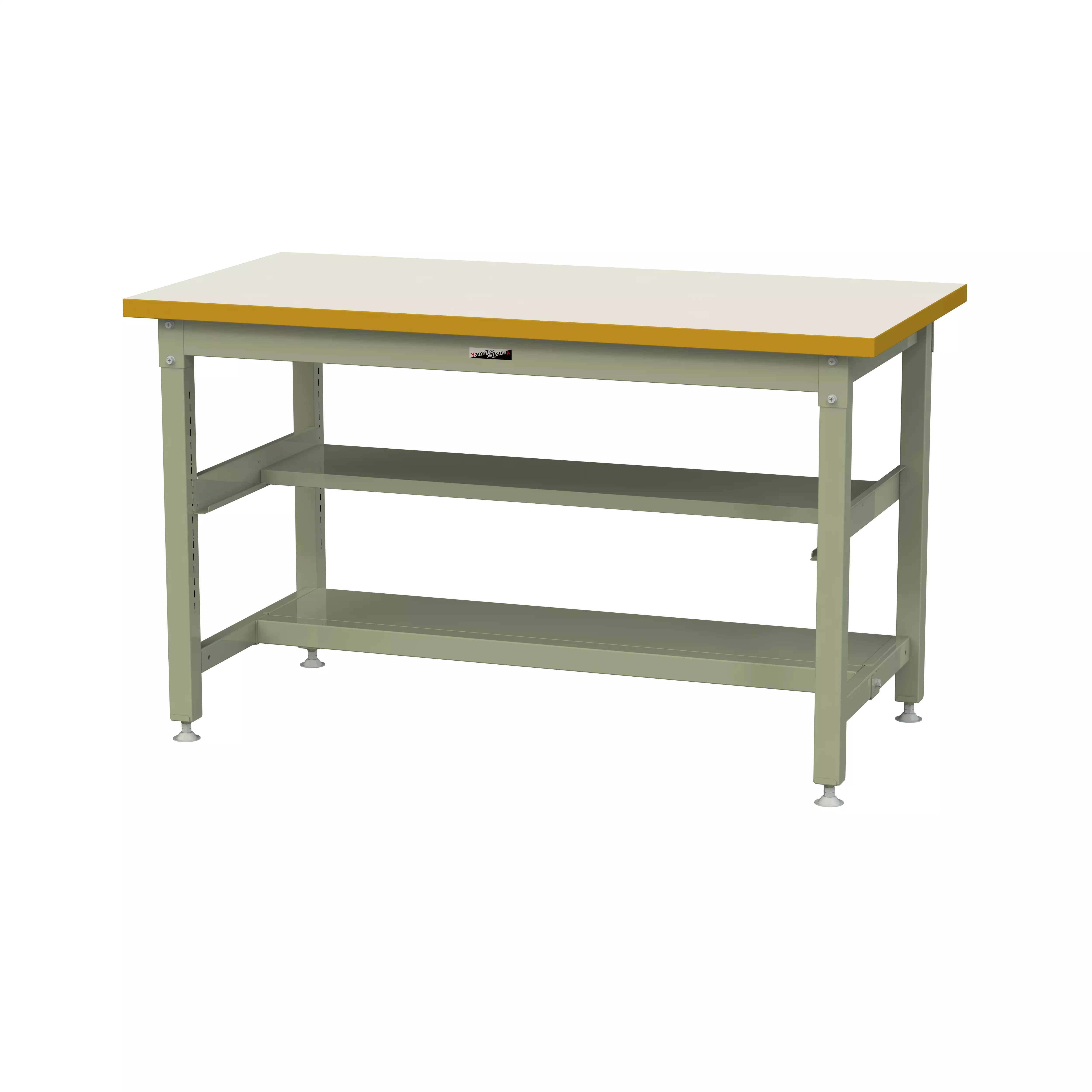 スーパータイプ 固定式 中間棚付 H900mm(上下段半面棚板)