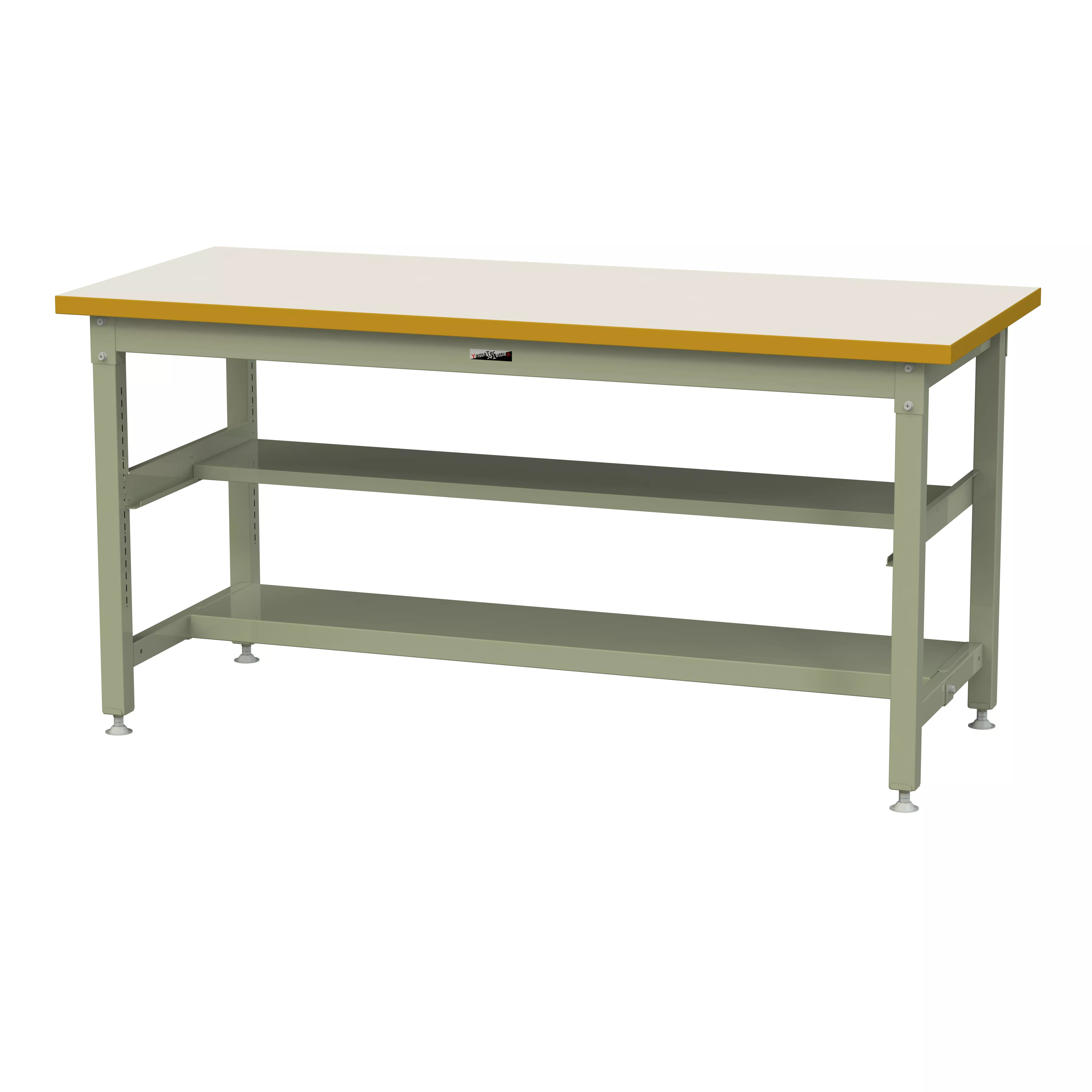 スーパータイプ 固定式 中間棚付 H900mm(上下段半面棚板)