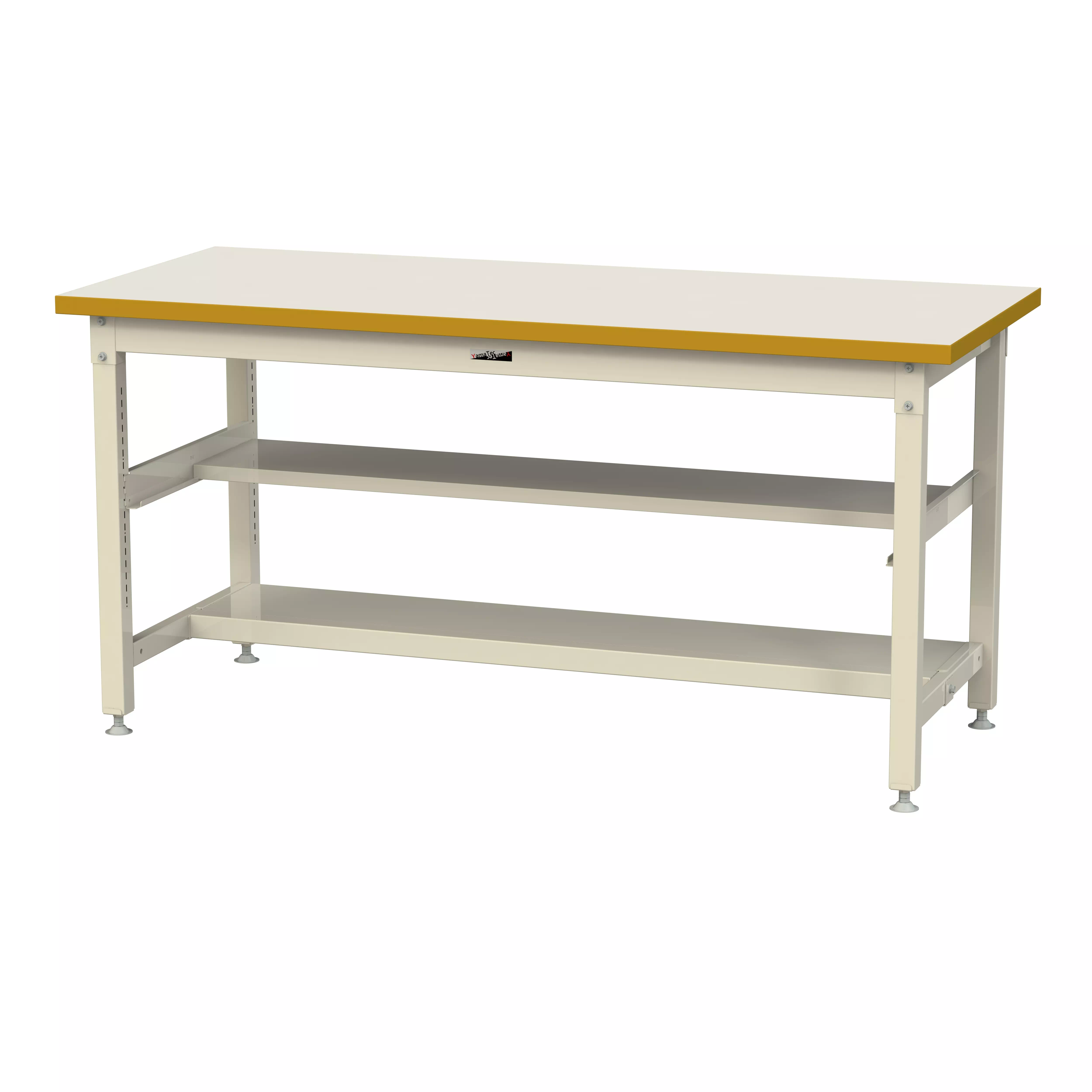 スーパータイプ 固定式 中間棚付 H900mm(上下段半面棚板)