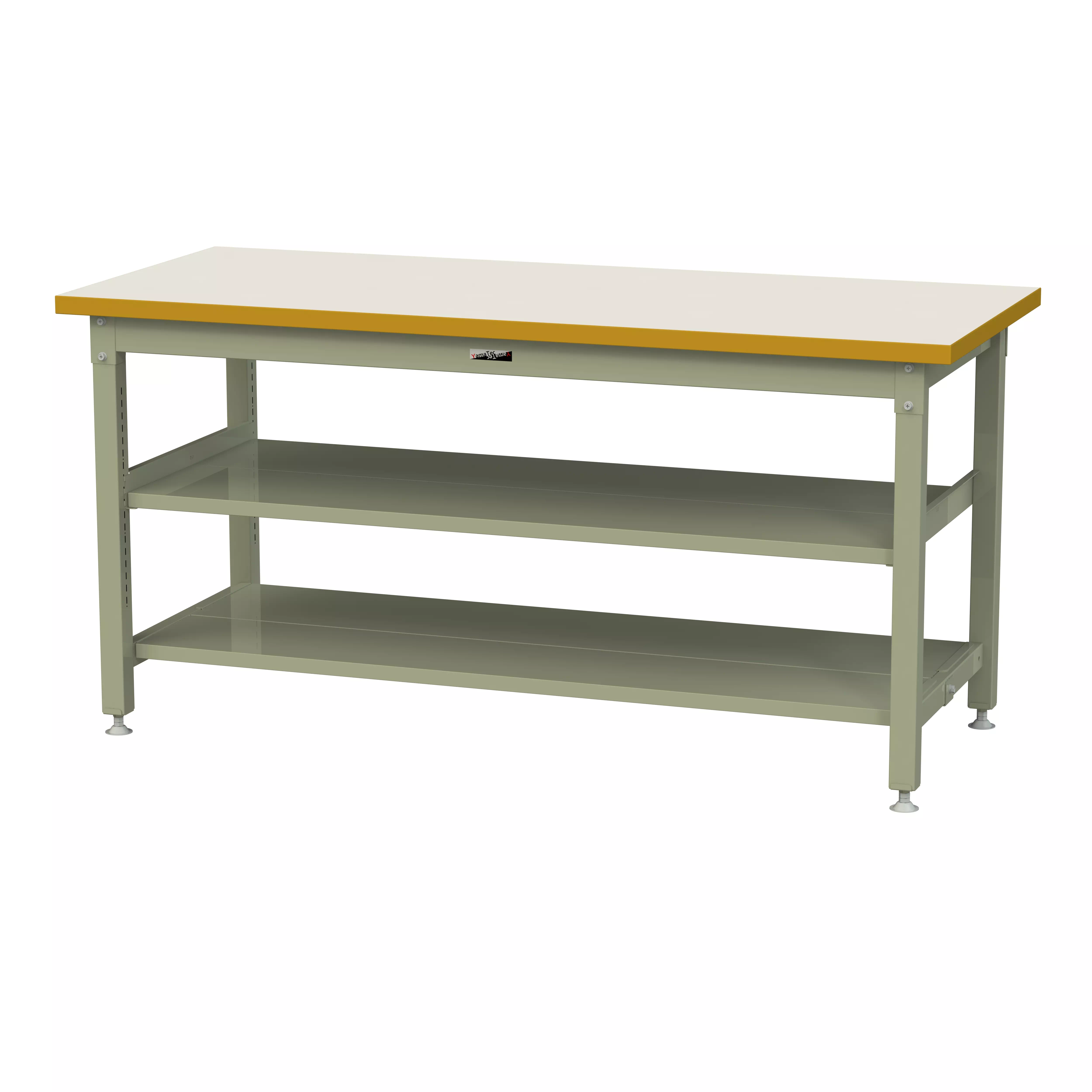 スーパータイプ 固定式 中間棚付 H900mm(上下段全面棚板)