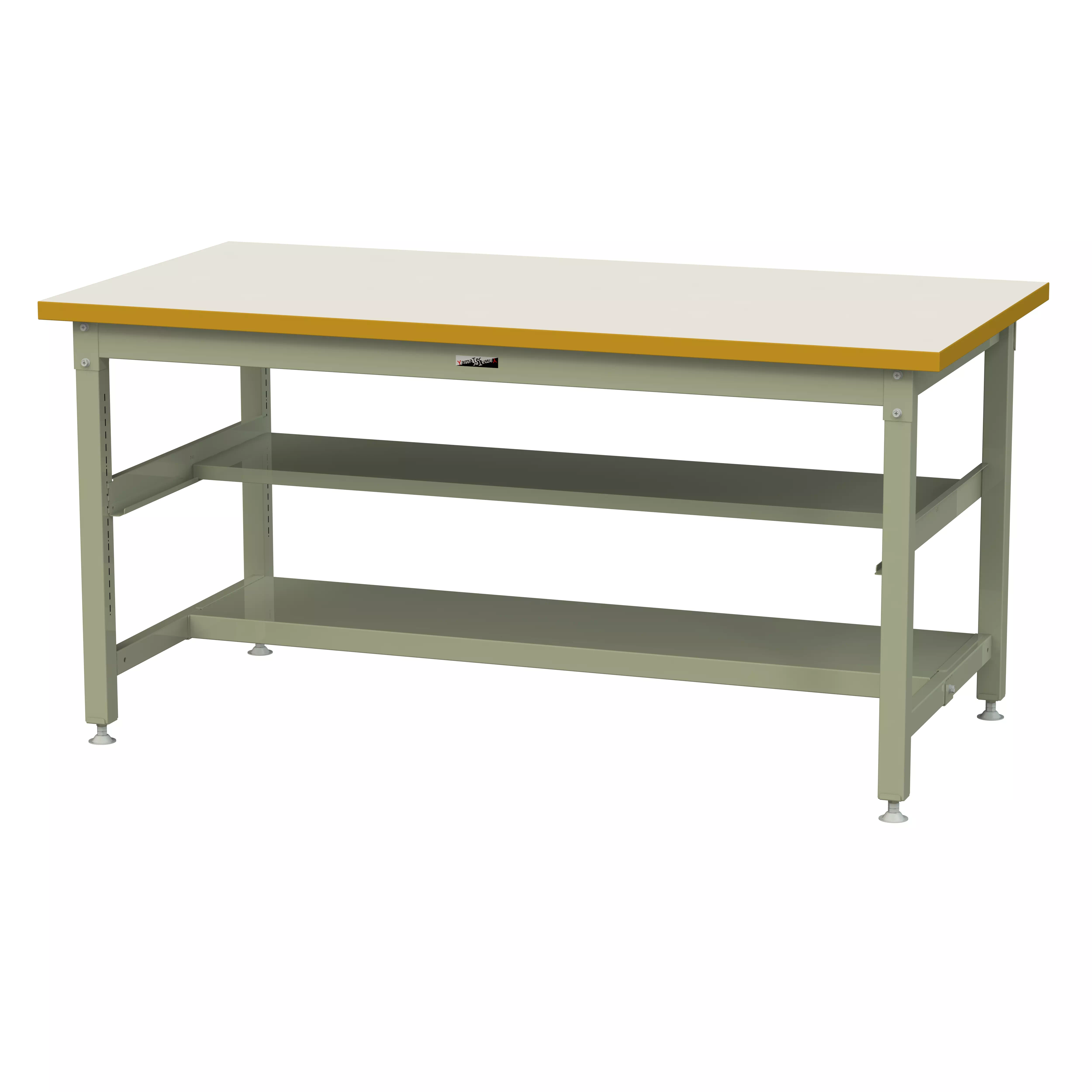 スーパータイプ 固定式 中間棚付 H900mm(上下段半面棚板)