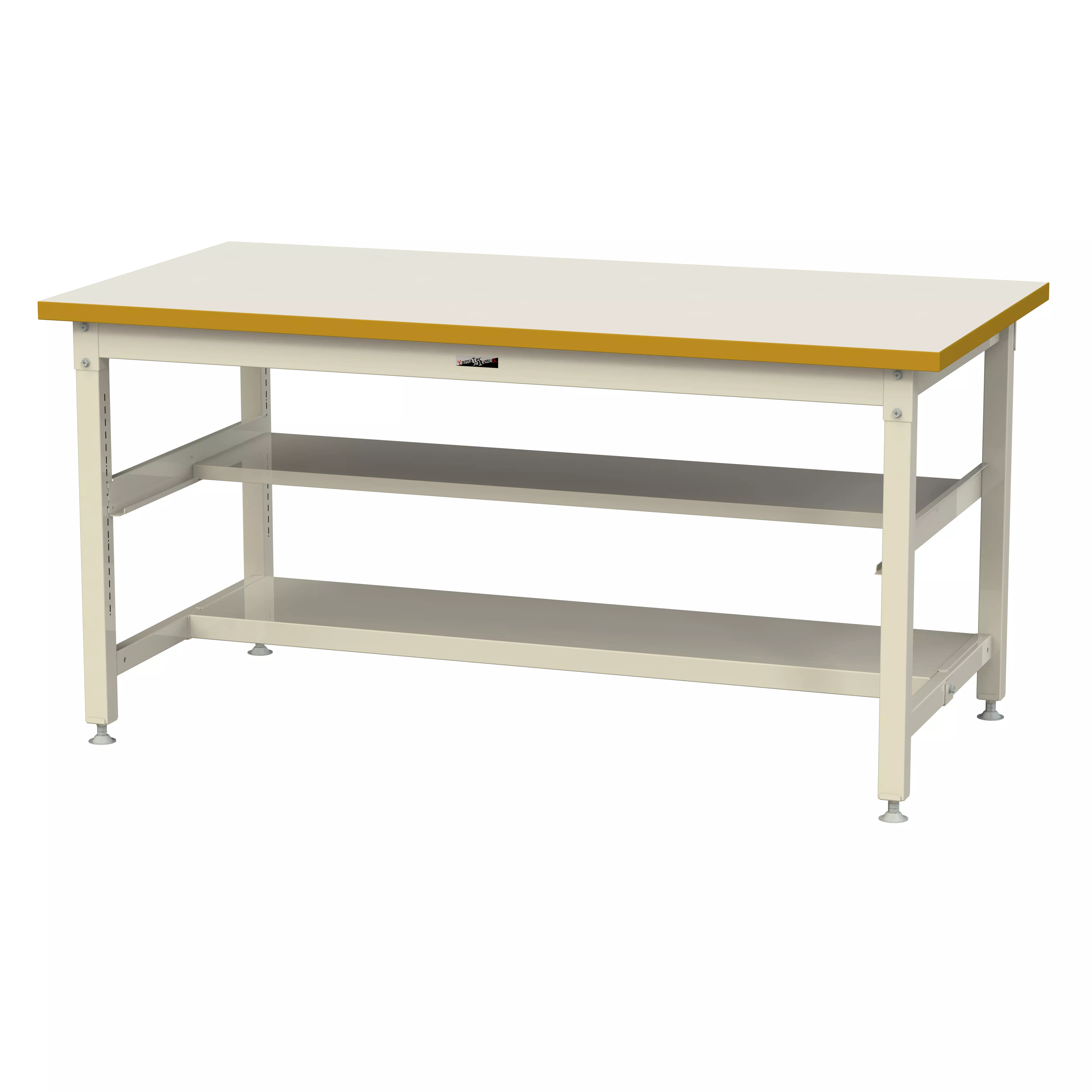 スーパータイプ 固定式 中間棚付 H900mm(上下段半面棚板)