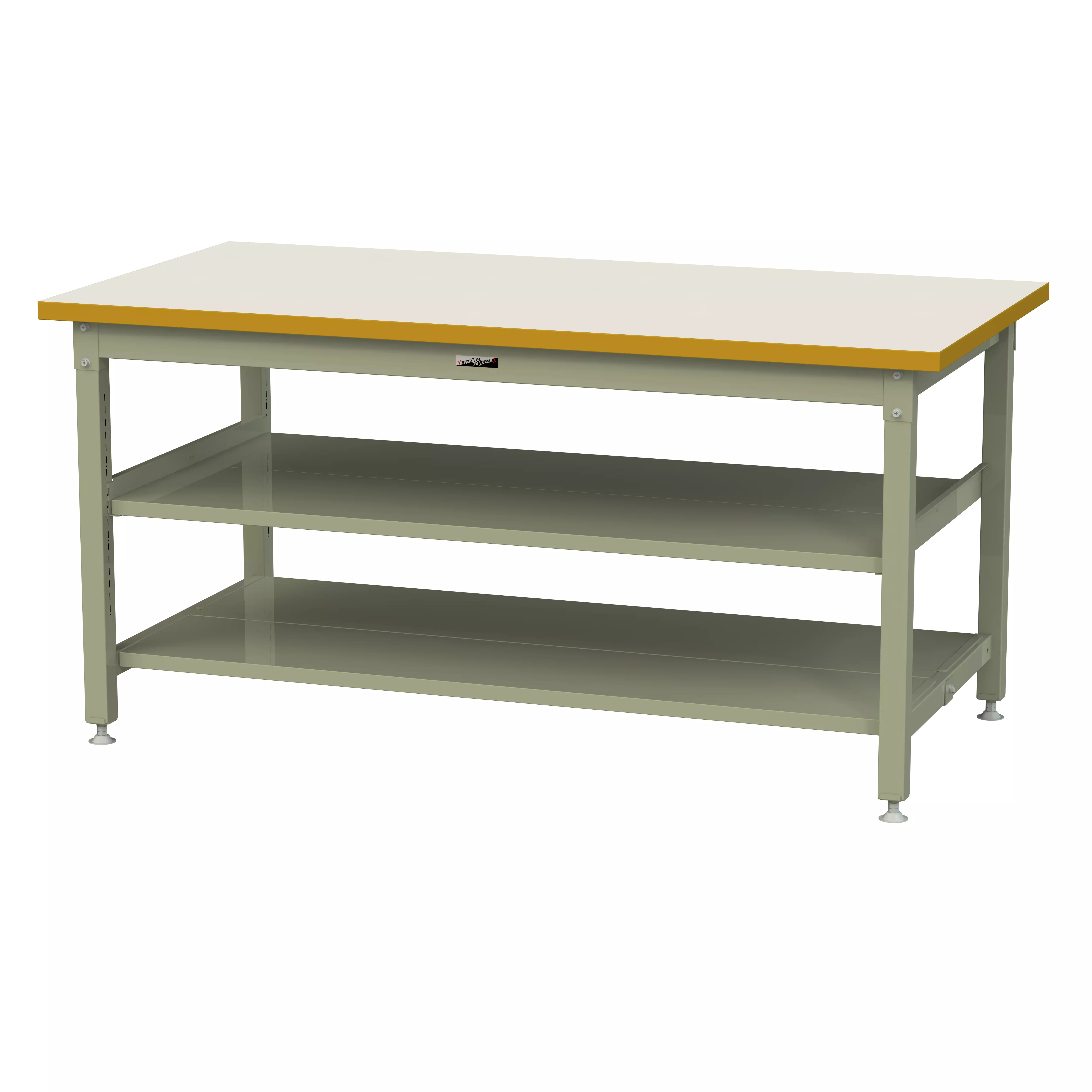 スーパータイプ 固定式 中間棚付 H900mm(上下段全面棚板)