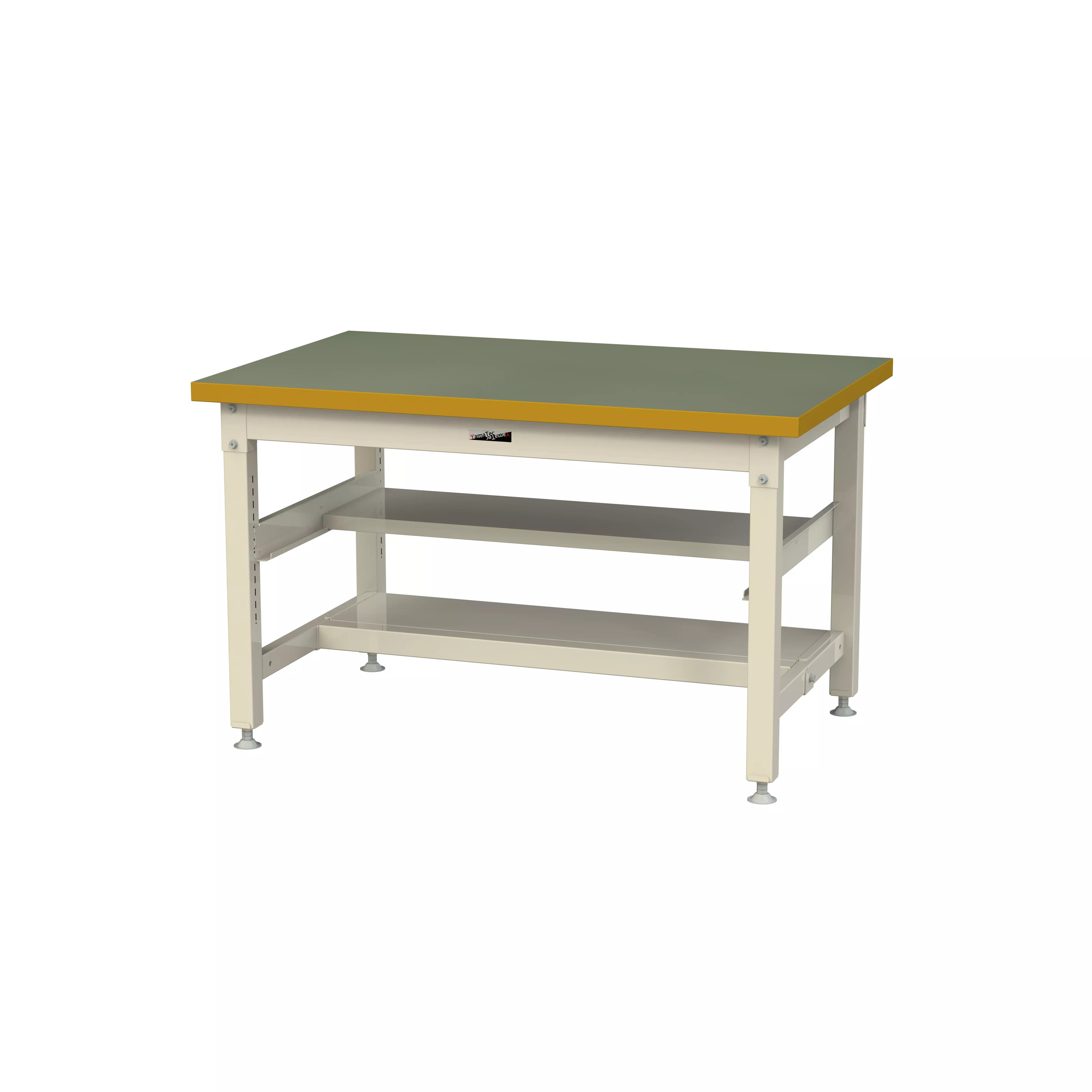 スーパータイプ 固定式 中間棚付 H740mm（上下段半面棚板）