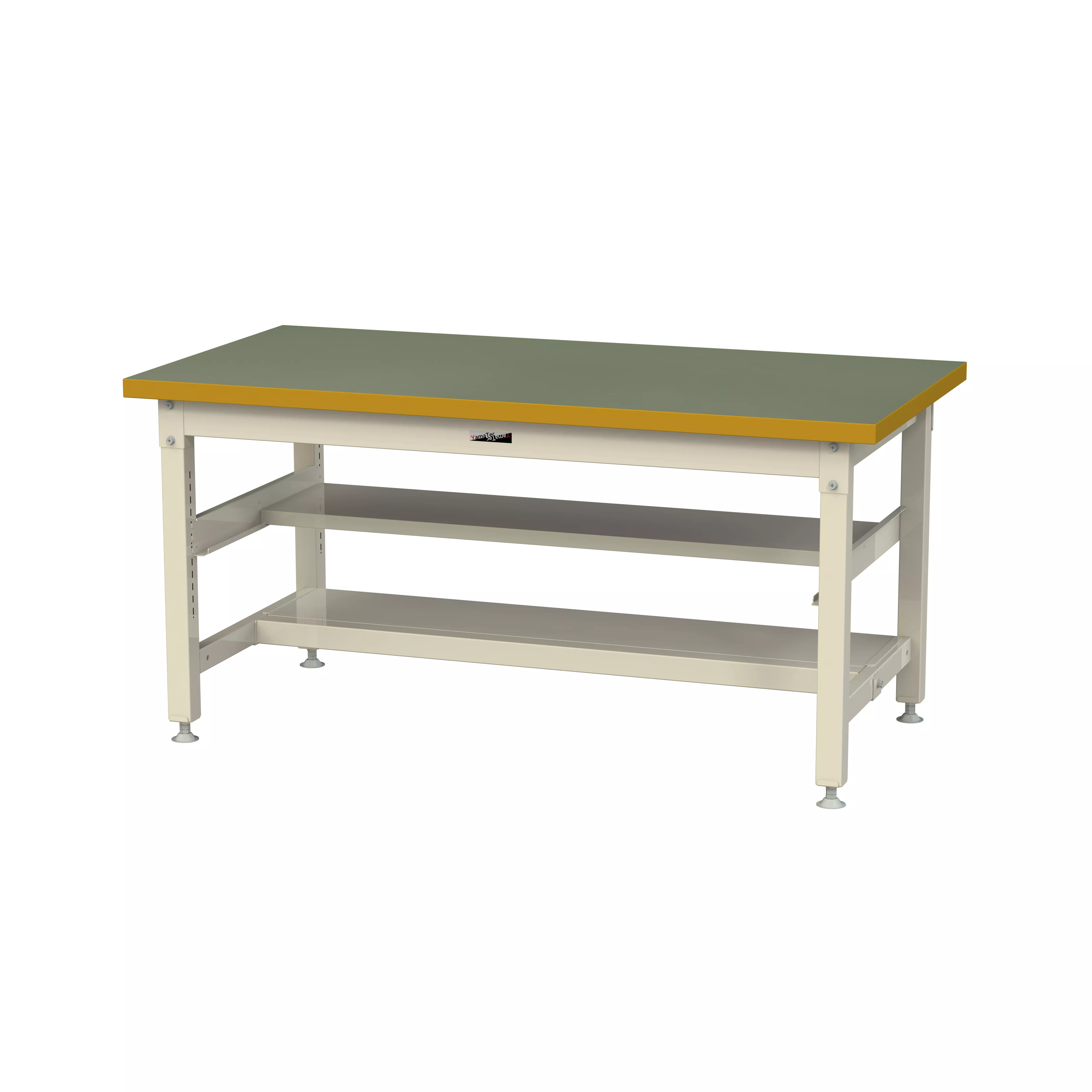 スーパータイプ 固定式 中間棚付 H740mm（上下段半面棚板）