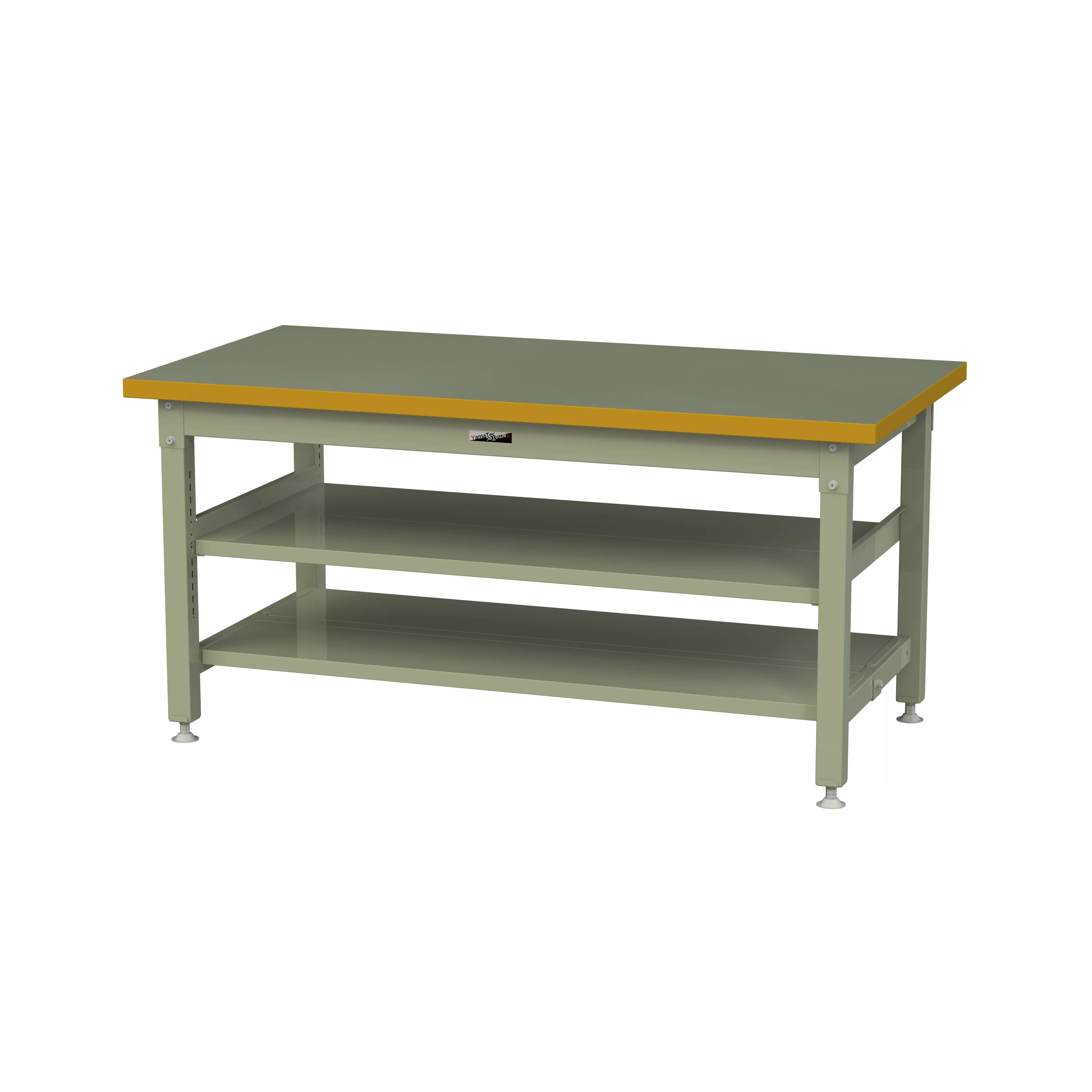 スーパータイプ 固定式 中間棚付 H740mm（上下段全面棚板）